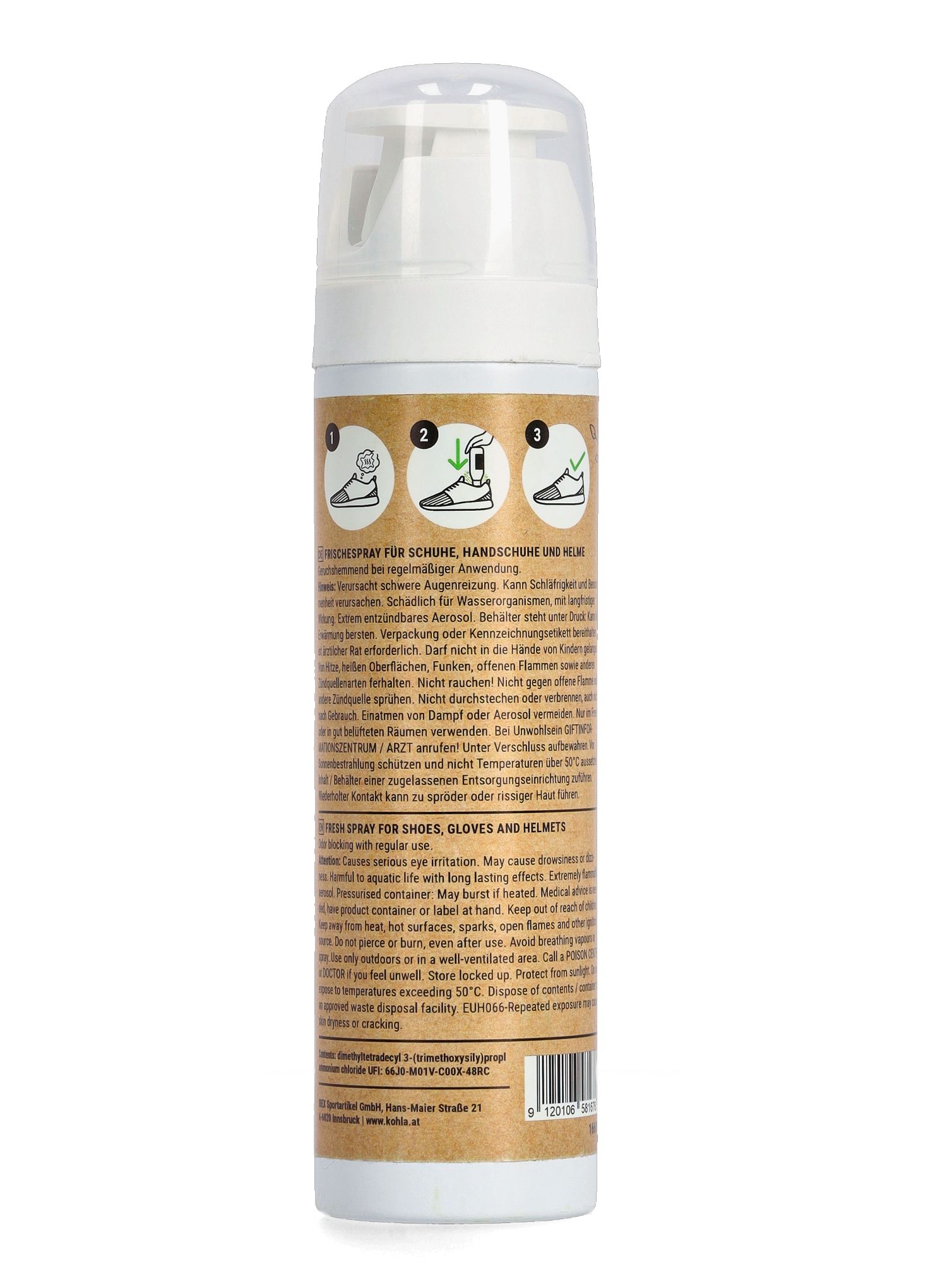 Osviežovač topánok Kohla Care Eco-Refresh Spray 150 ml