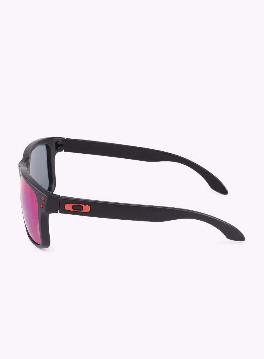 Slnečné okuliare Oakley Holbrook - matte blk/positive red iridium
