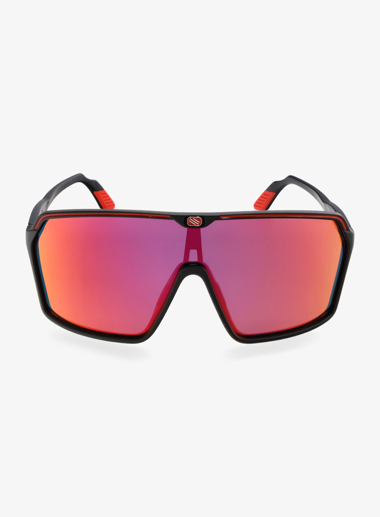 Cyklistické okuliare Rudy Project Spinshield - black matte/multilaser red