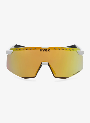 Cyklistické okuliare Uvex Pace Stage CV - white matt/mirror yellow