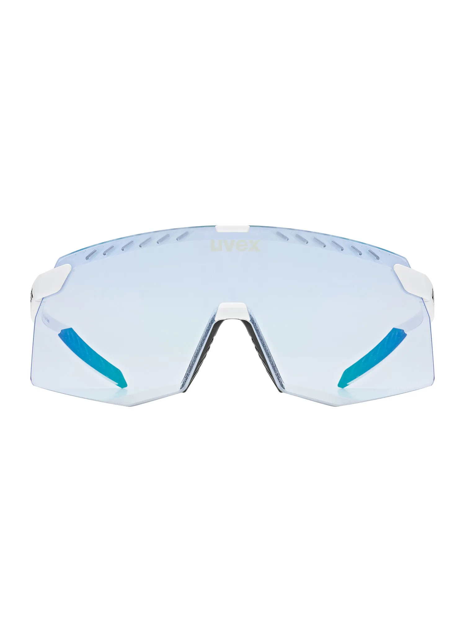Cyklistické okuliare Uvex Pace Stage V - white matt/mirror blue
