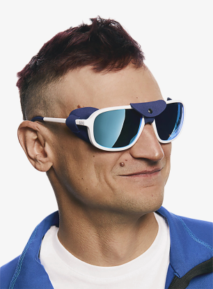 Okuliare na hôry GOG Everest - matt white/navy blue/ref blue