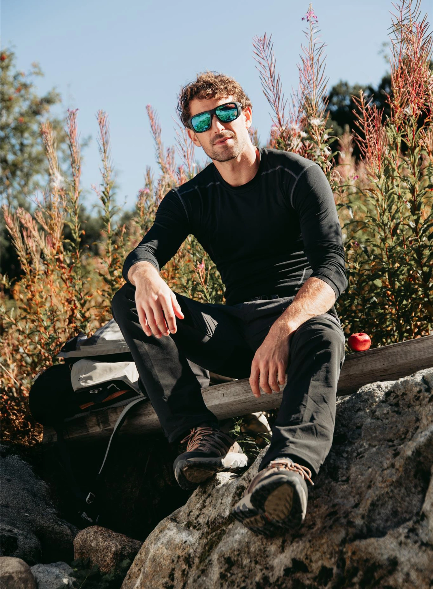 Okuliare na hôry GOG Pamir - matt metal blk/blk/white/blue