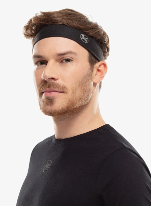 Čelenka Buff Coolnet UV+ Headband Slim - r-solid black