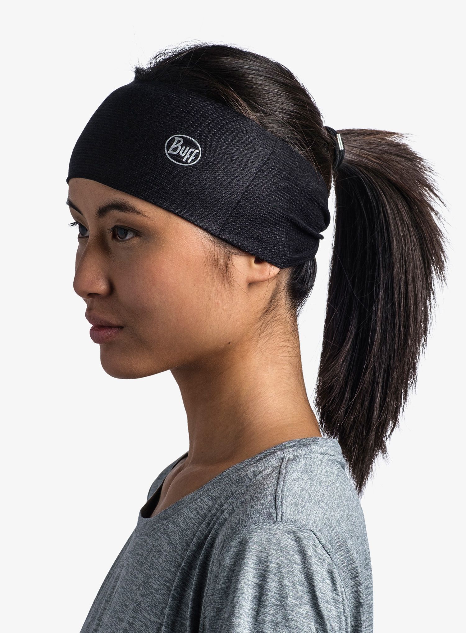 Čelenka Buff Coolnet UV Ellipse Headband - solid black
