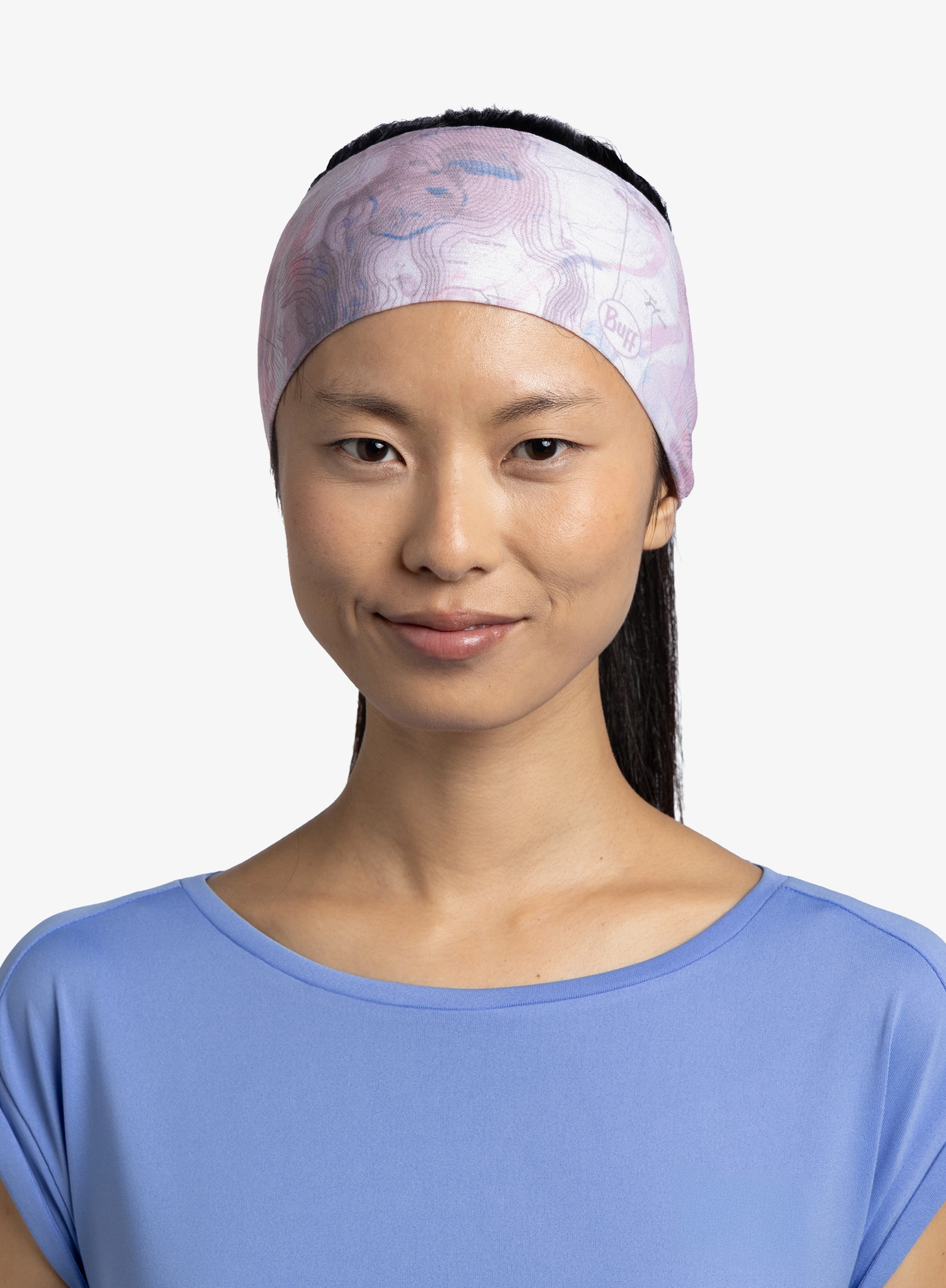Dámska čelenka Buff Coolnet UV Ellipse Headband - orisa pink azalea