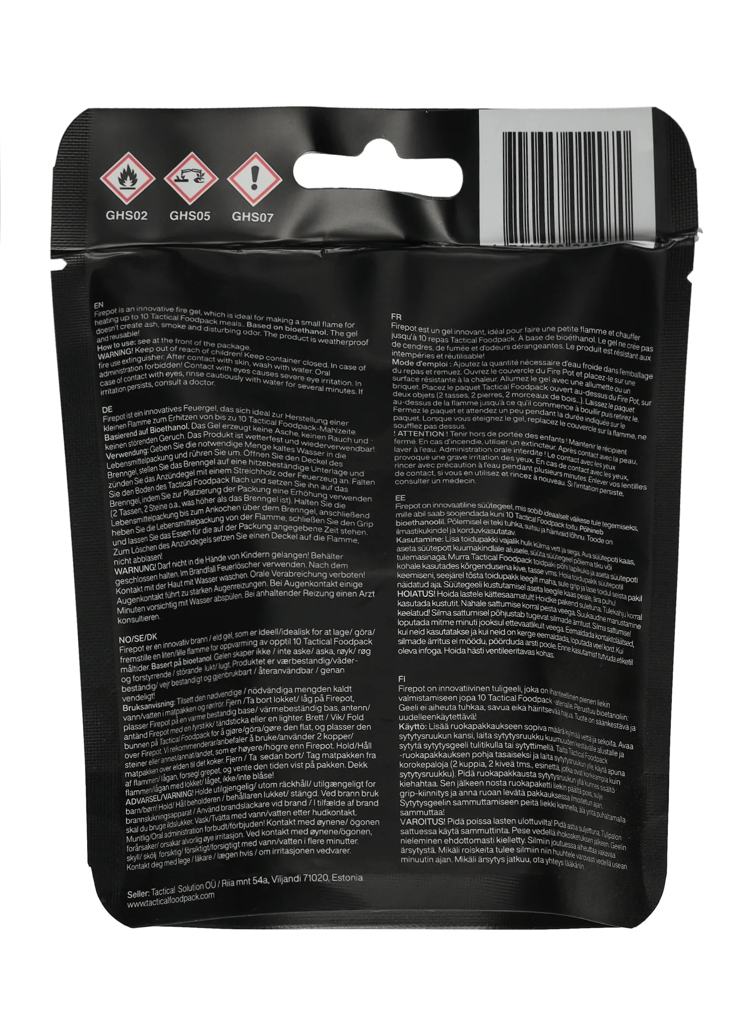 Tuhé palivo Tactical FoodPack Tactical Fire Pot