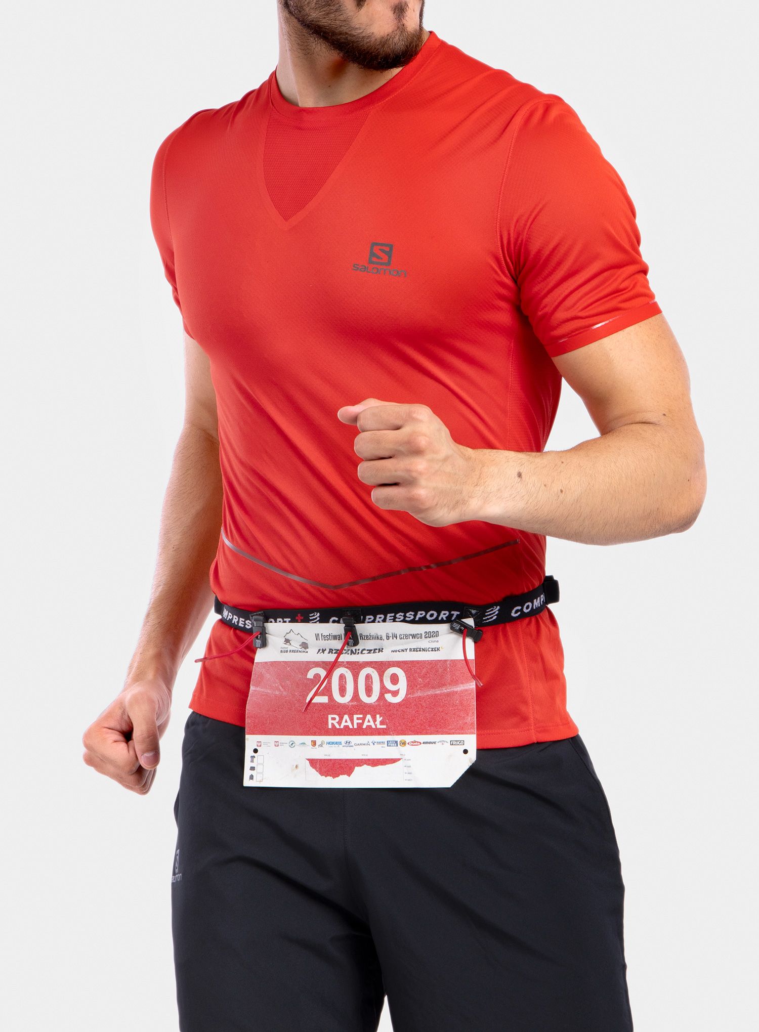 Opasok na beh Compressport Race Belt - black