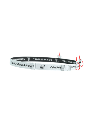 Bežecký opasok Compressport Race Belt - white