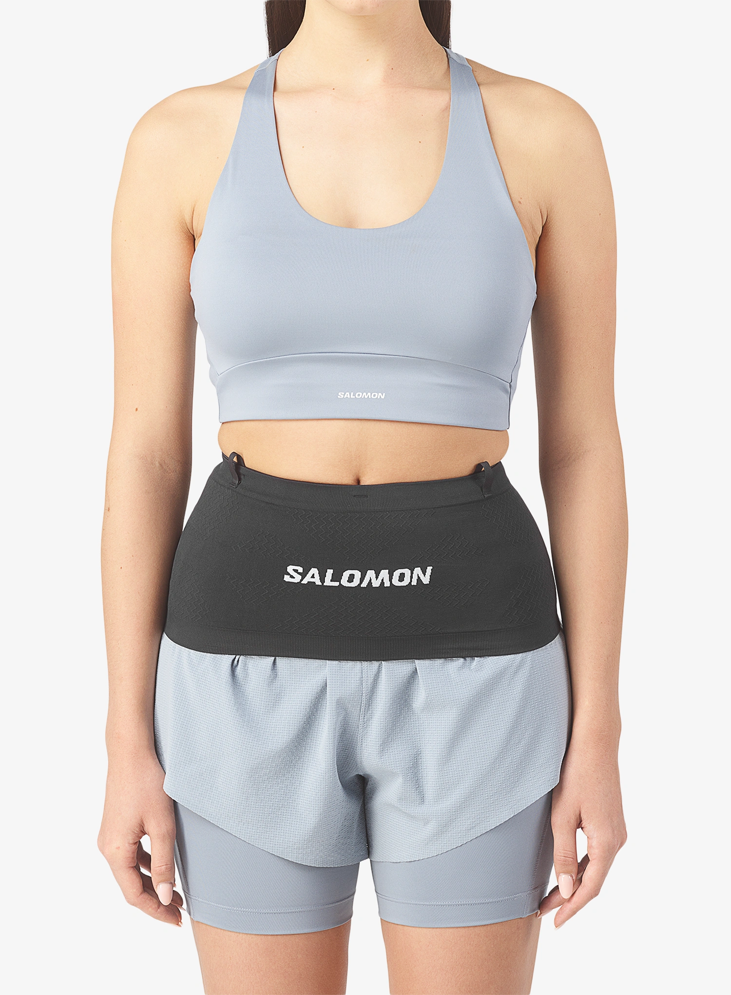 Bežecký opasok Salomon Adv Skin Seamless Belt - black/white