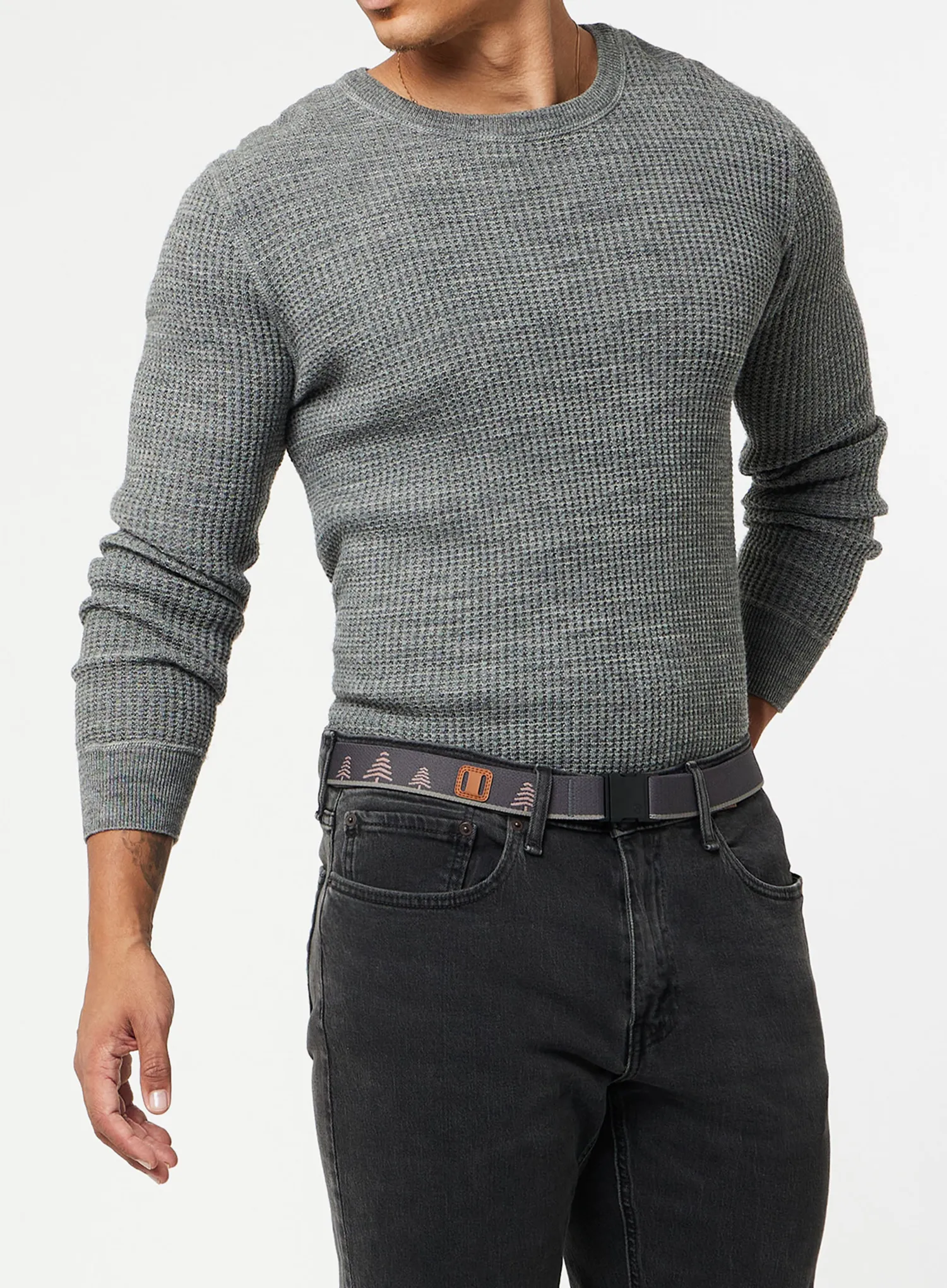 Opasok Arcade Blackwood Slim - charcoal/blush