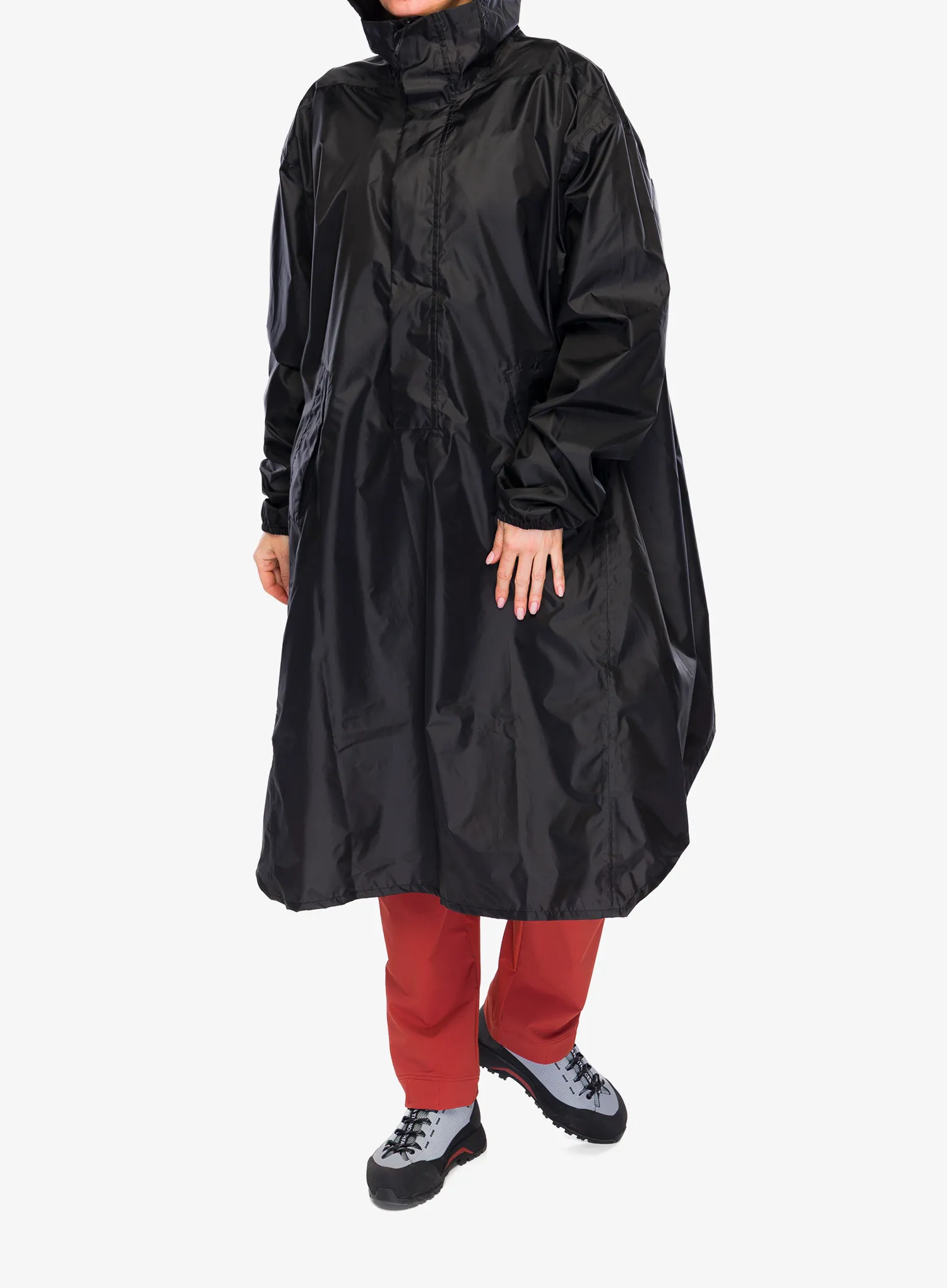 Pončo turistické CMP Melle Unisex Poncho Fix Hood - nero