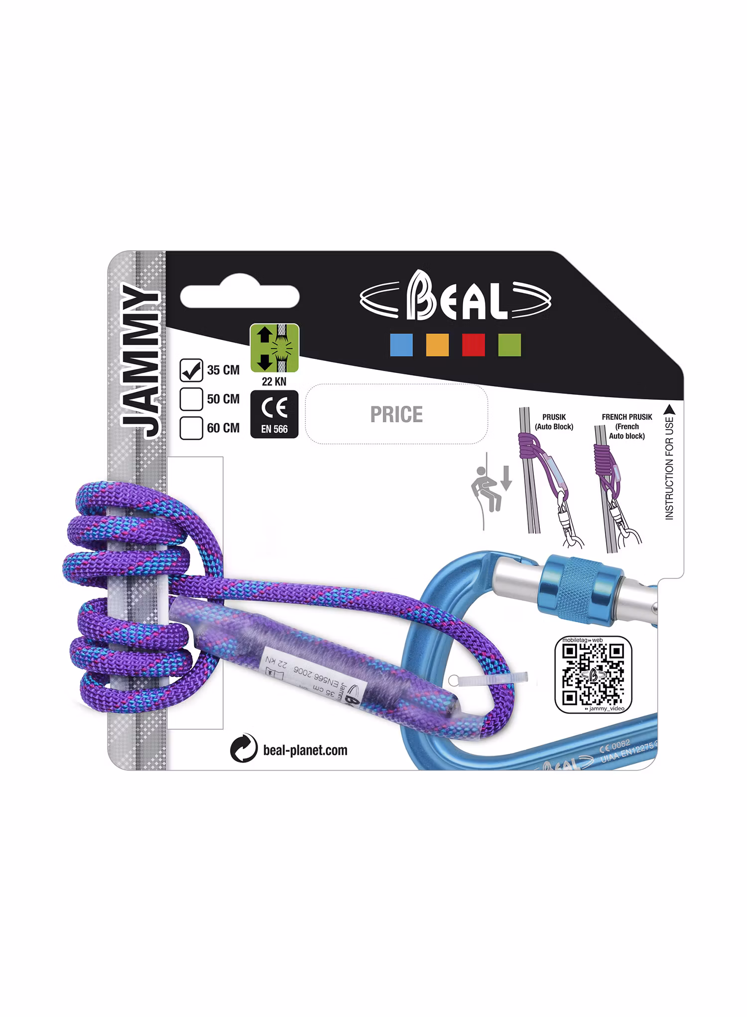 Zošitá slučka Beal Jammy 35cm