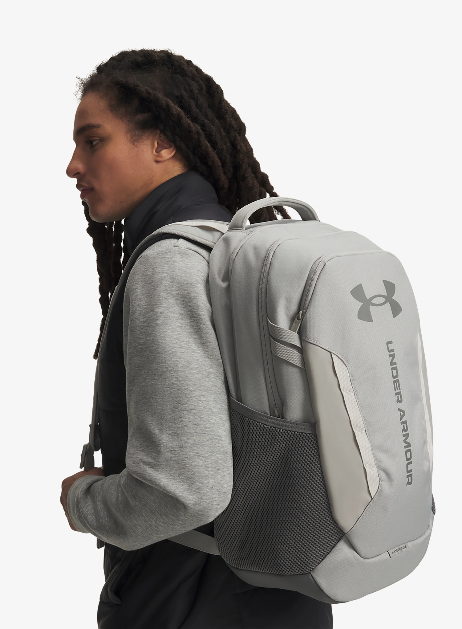 Mestský ruksak Under Armour Hustle 6.0 Backpack - titanium/clay green/clay green