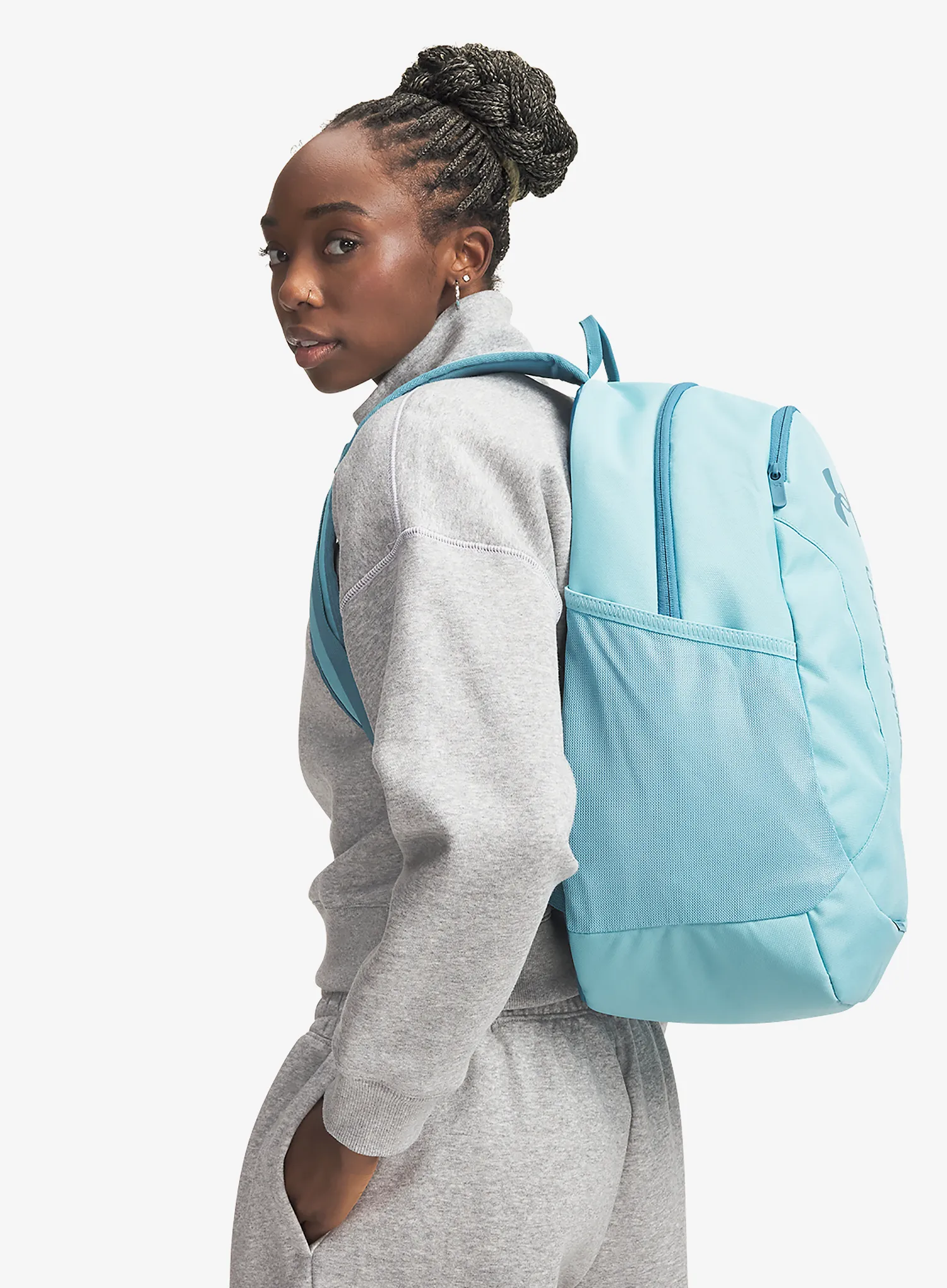 Mestský ruksak Under Armour Hustle Lite Backpack - blue haze/boundless blue