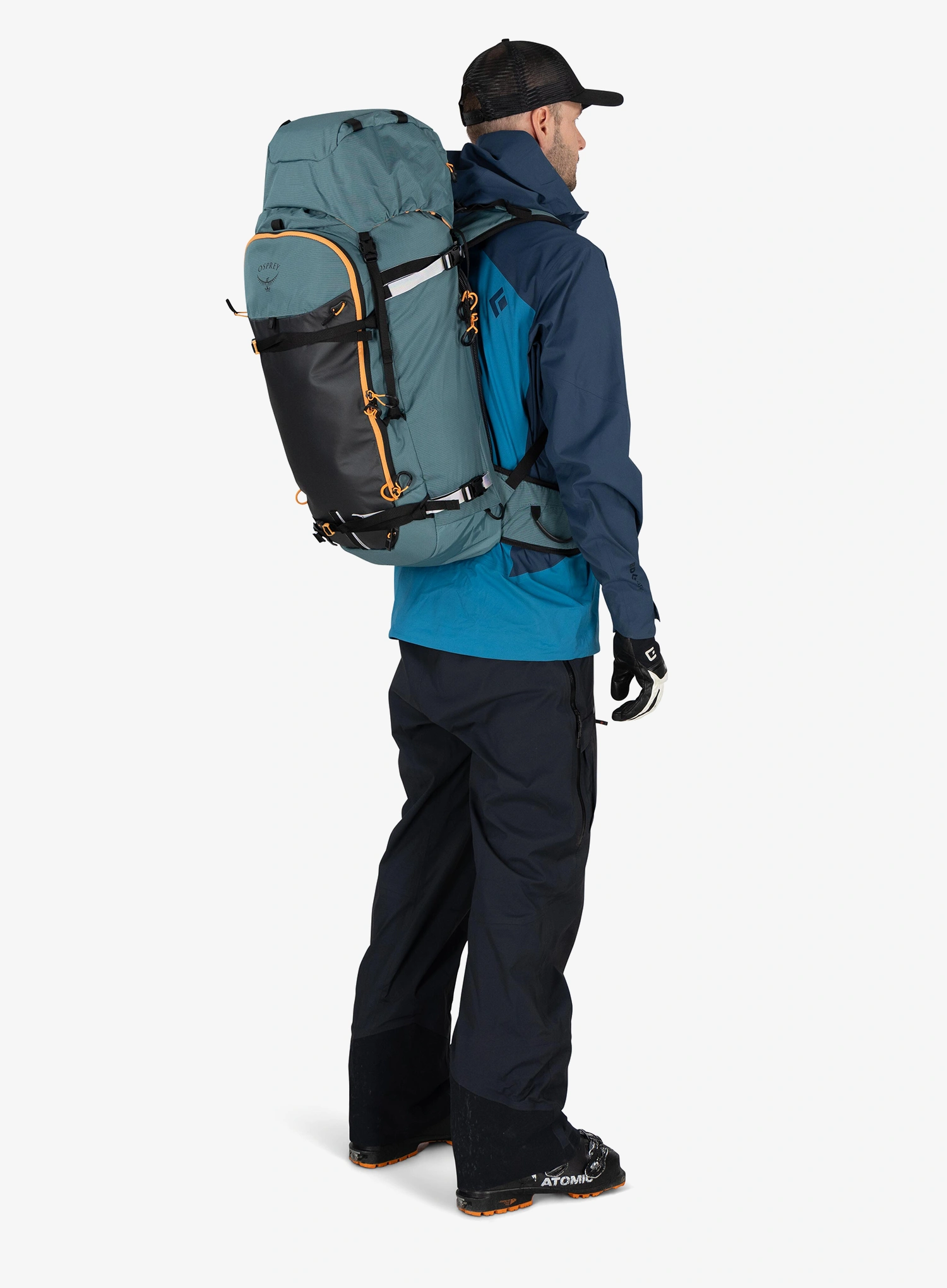 Skialpinistický batoh Osprey Soelden 45 - cascade blue/raven black