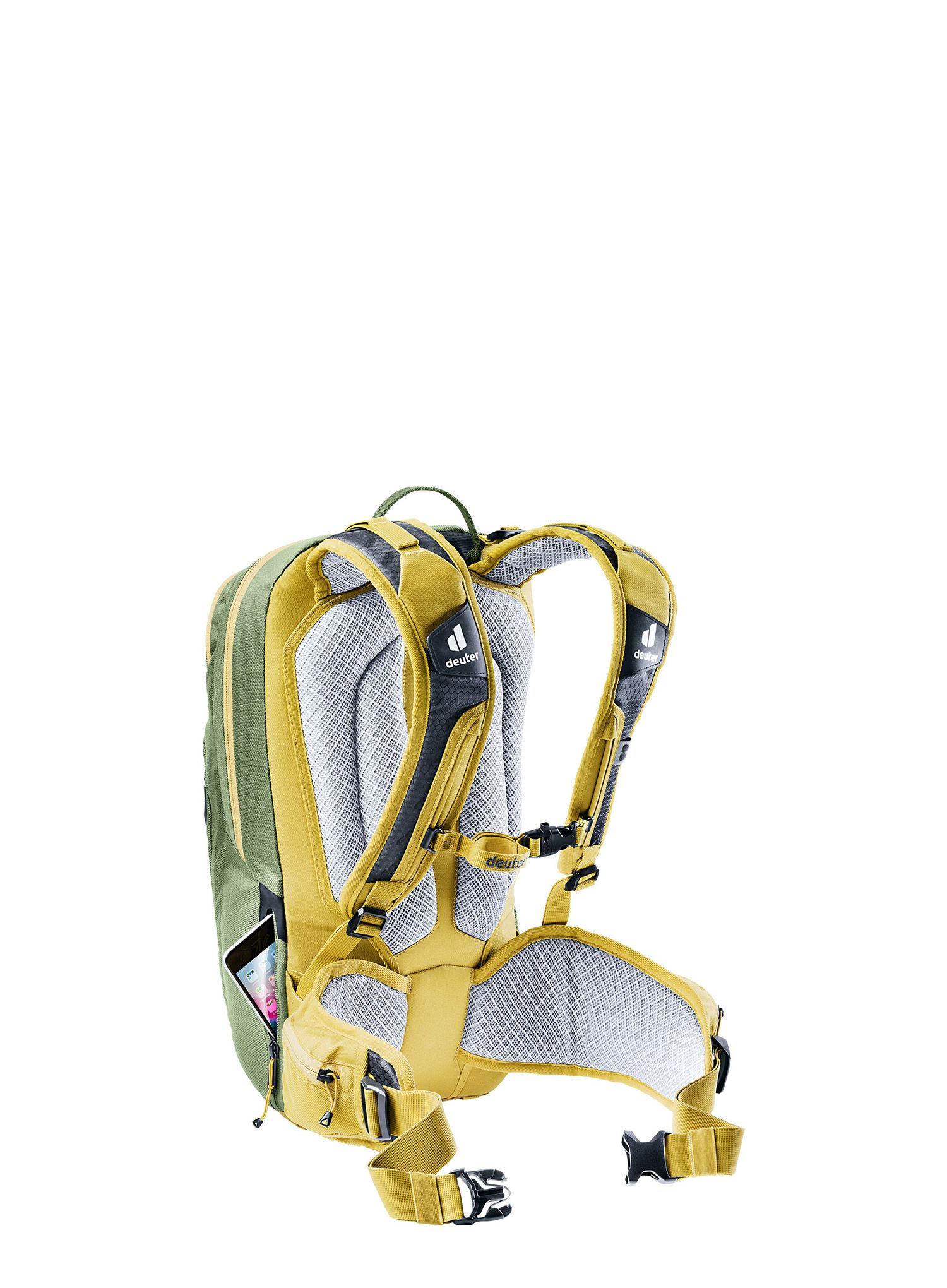 Cyklistický batoh Deuter Attack 16 - khaki/turmeric