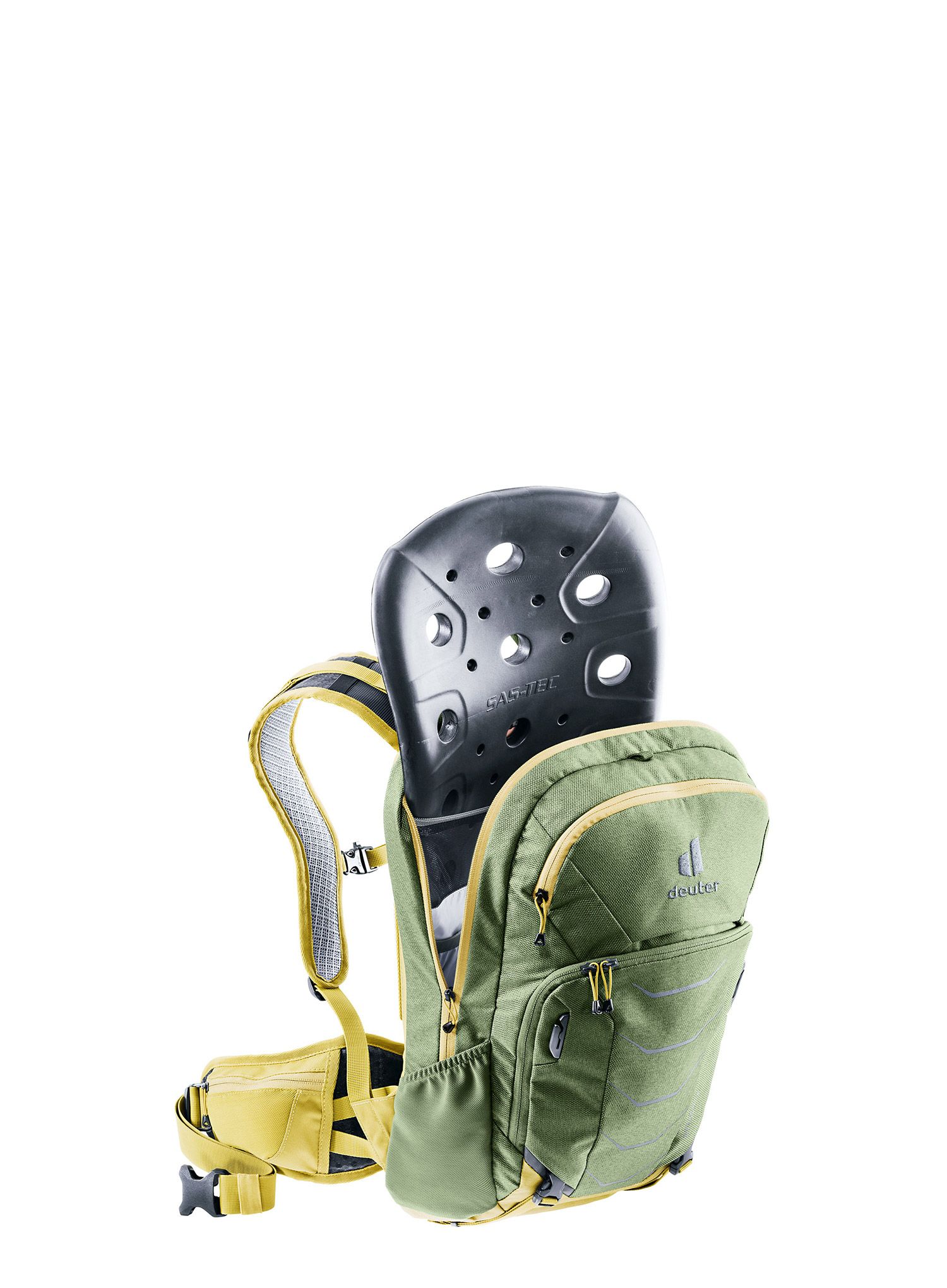 Cyklistický batoh Deuter Attack 16 - khaki/turmeric