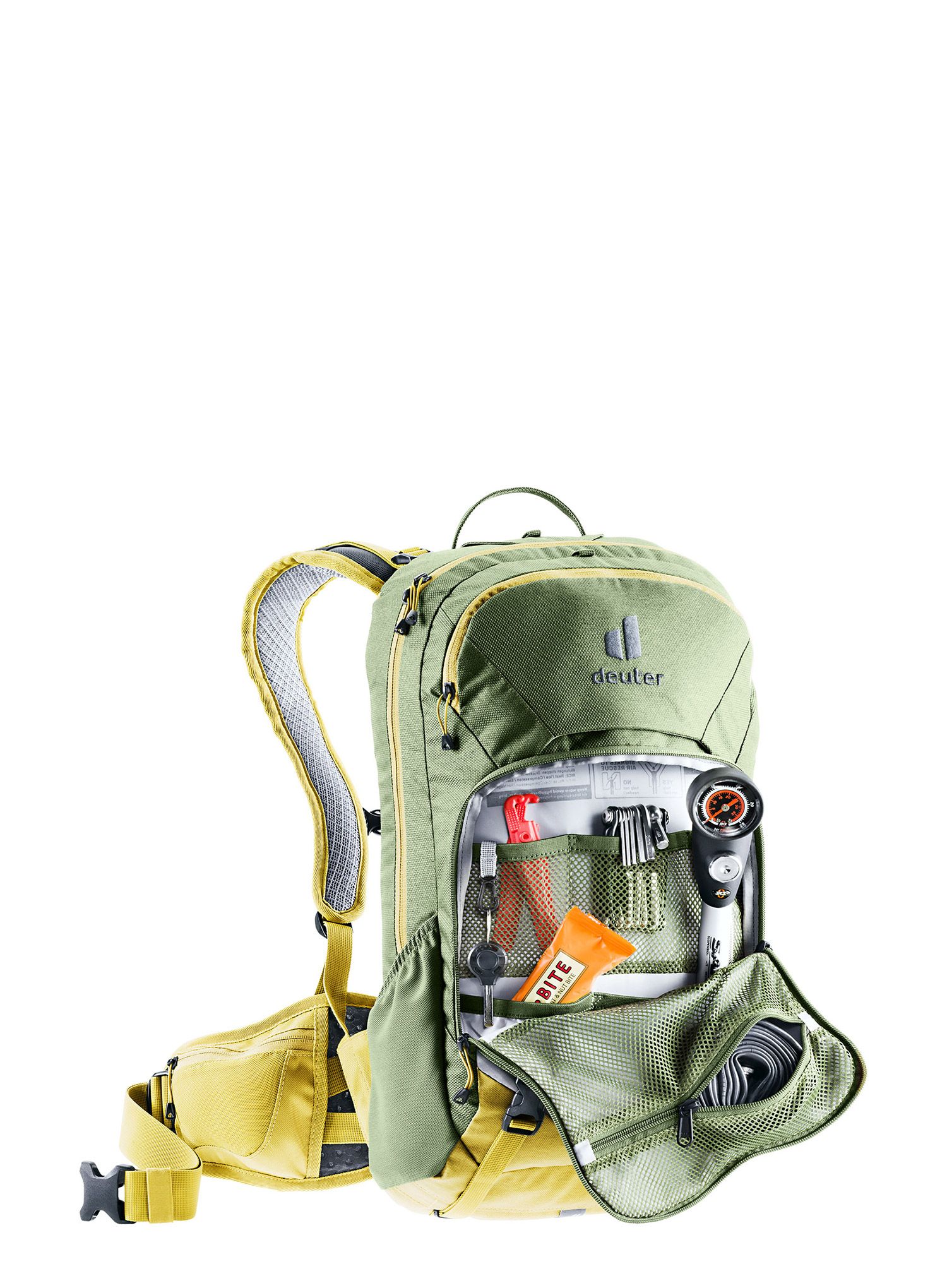 Cyklistický batoh Deuter Attack 16 - khaki/turmeric