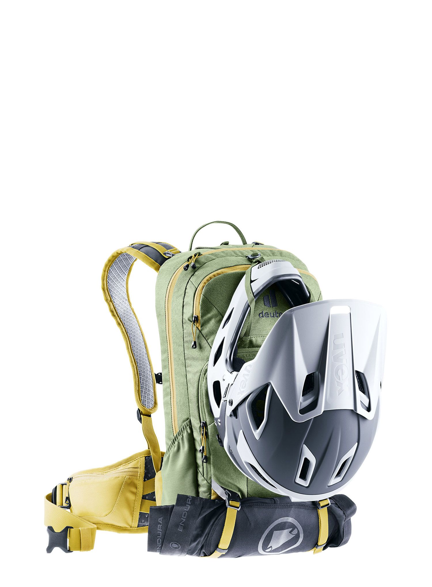 Cyklistický batoh Deuter Attack 16 - khaki/turmeric
