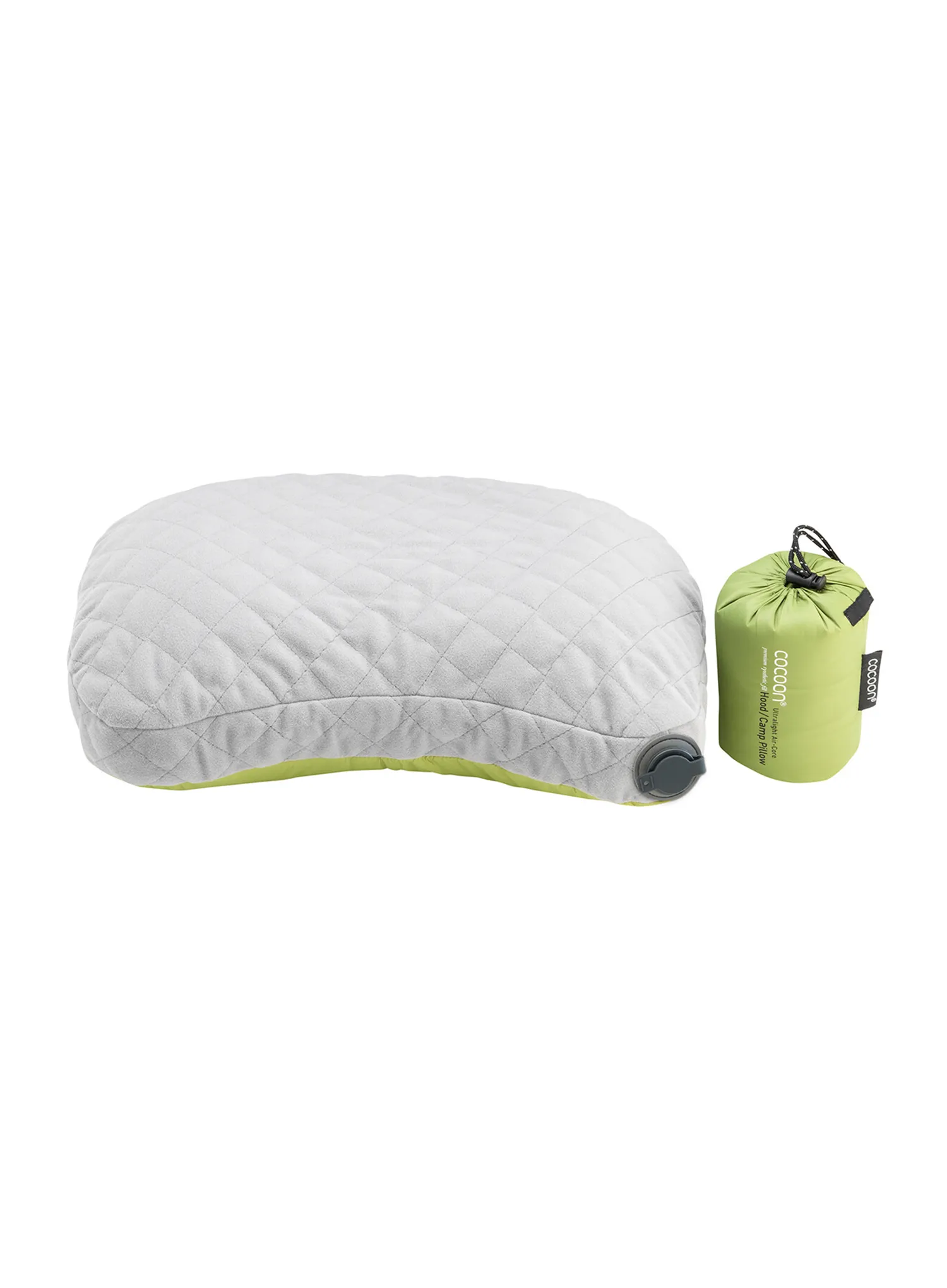 Nafukovací vankúš Cocoon Air-Core Hood/Camp Pillow - wasabi/grey