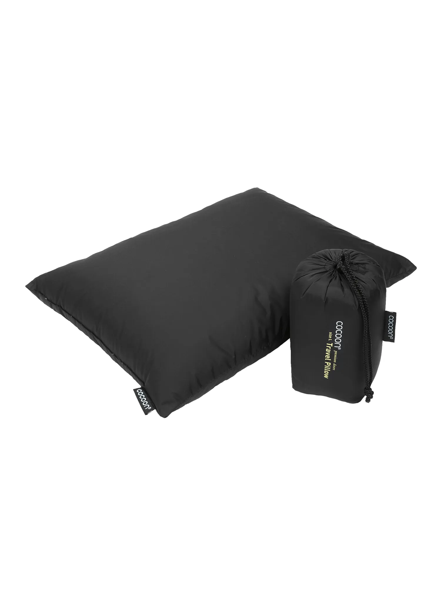 Vankúš Cocoon Down Travel Pillow L - charcoal