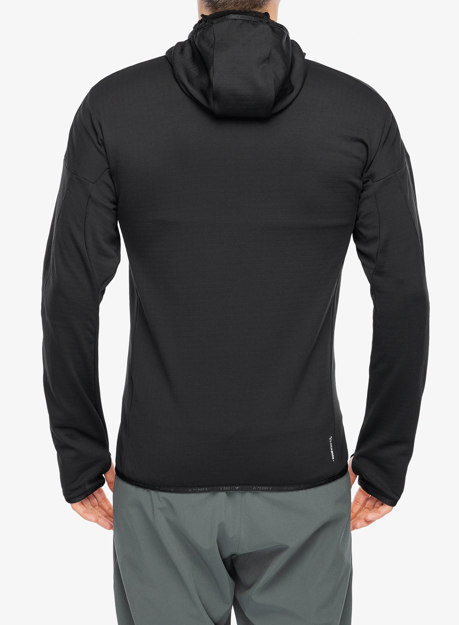Flísová mikina adidas TERREX Techrock CLIMAWARM+ Wind Hooded Fleece Jacket - black
