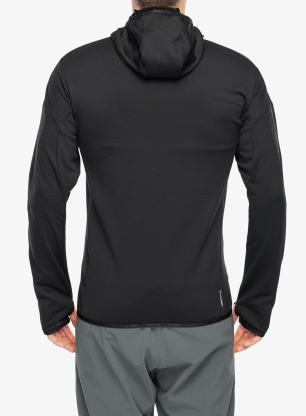Flísová mikina adidas TERREX Techrock CLIMAWARM+ Wind Hooded Fleece Jacket - black