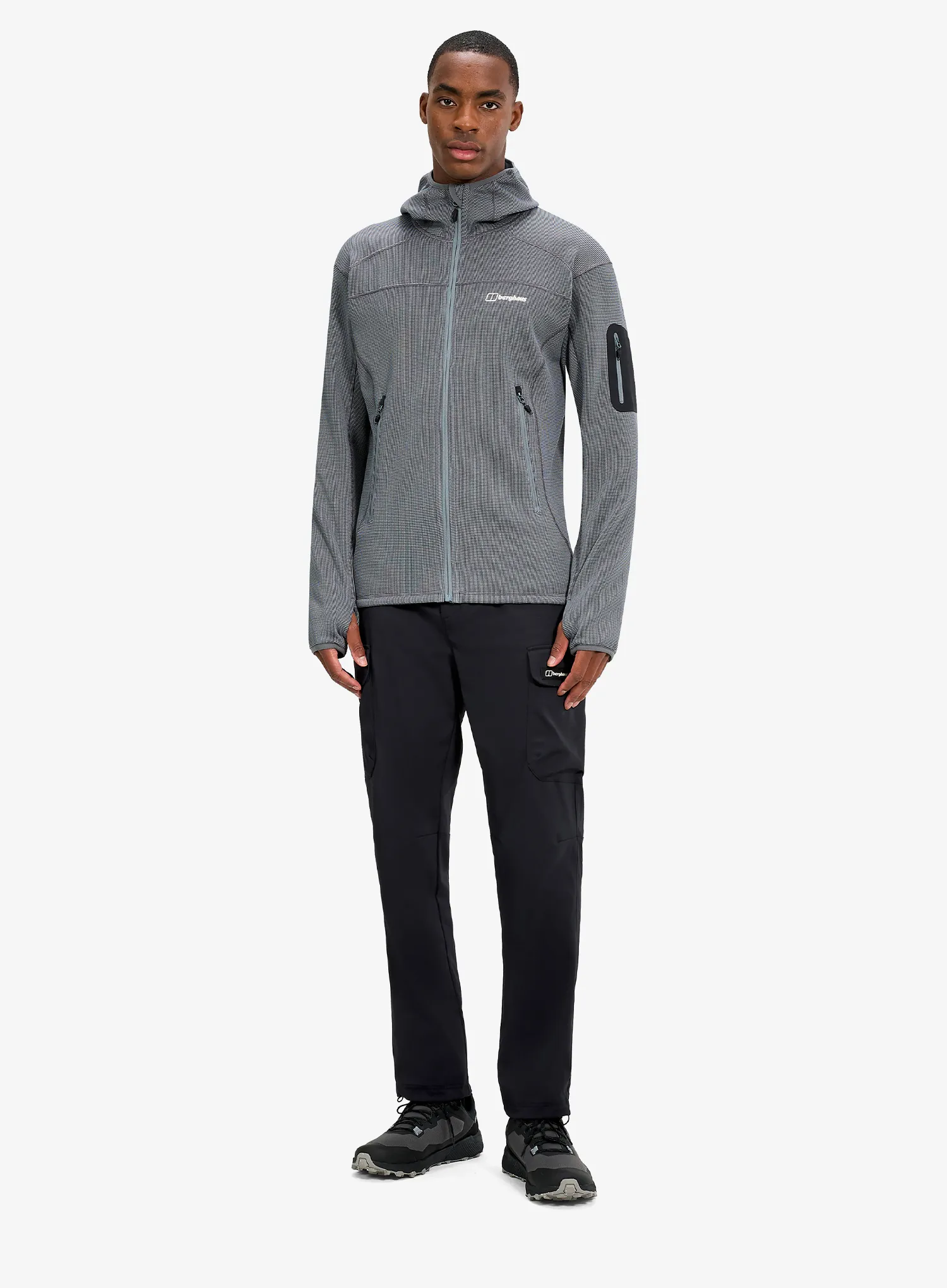 Flísová mikina Berghaus Pravitale MTN 2.0 Hooded Jacket - granite/cavern