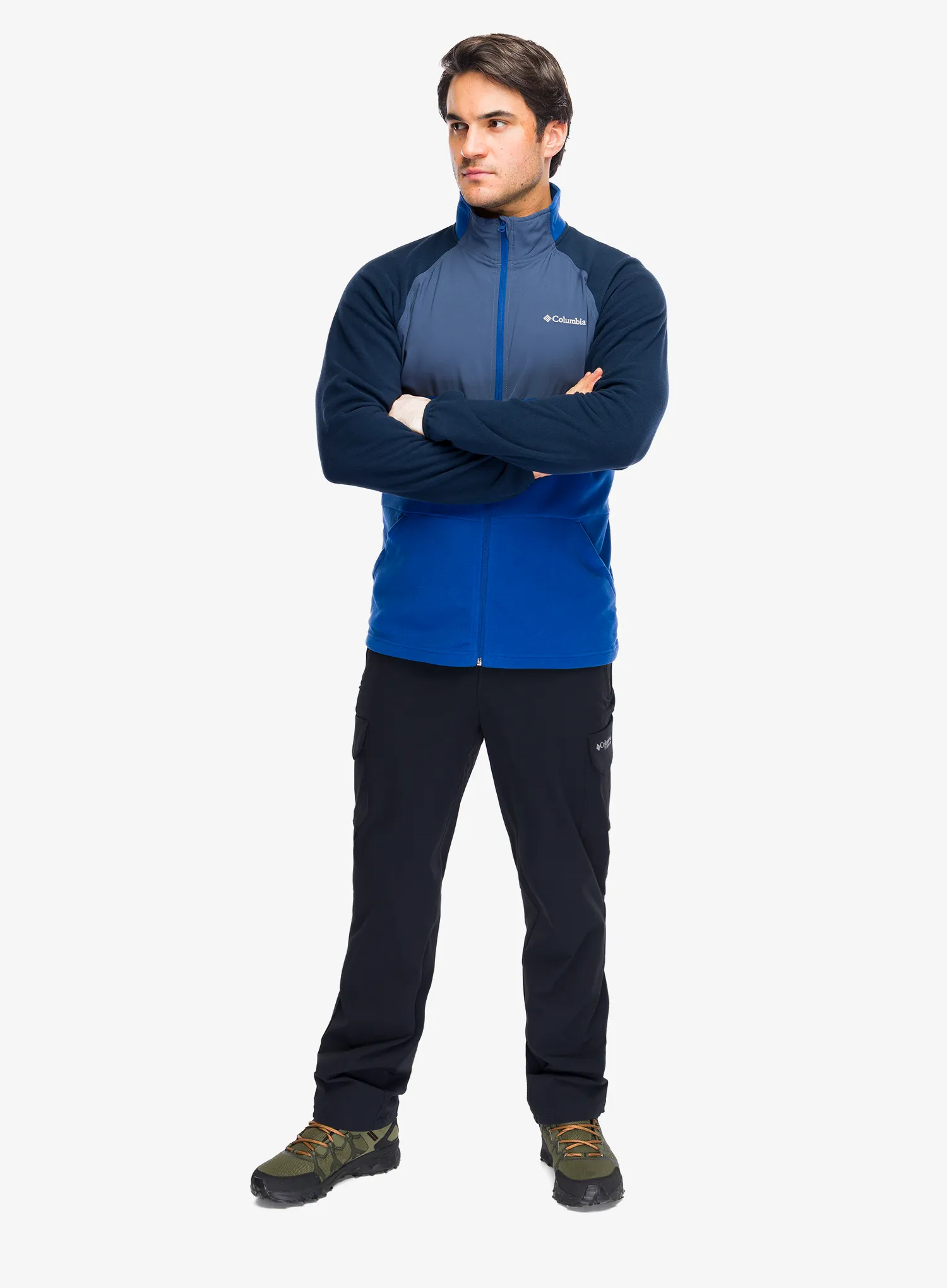 Flísová mikina Columbia Vital Valley LW Fleece - m.blue/coll navy/dark mountain