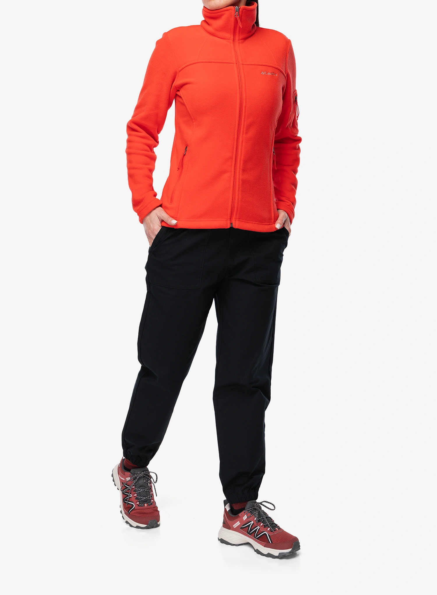 Flísová mikina dámska Columbia Fast Trek II Jacket - poppy red