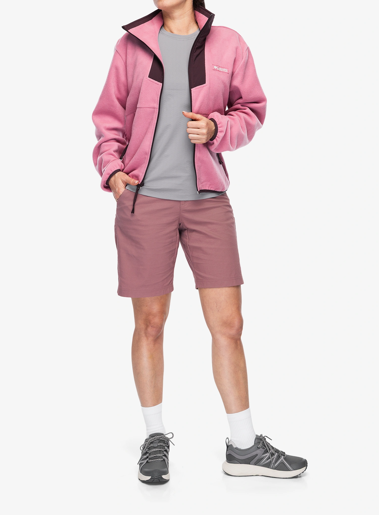 Flísová mikina dámska Columbia Sequoia Grove Full Zip Fleece - rosette/moonvista