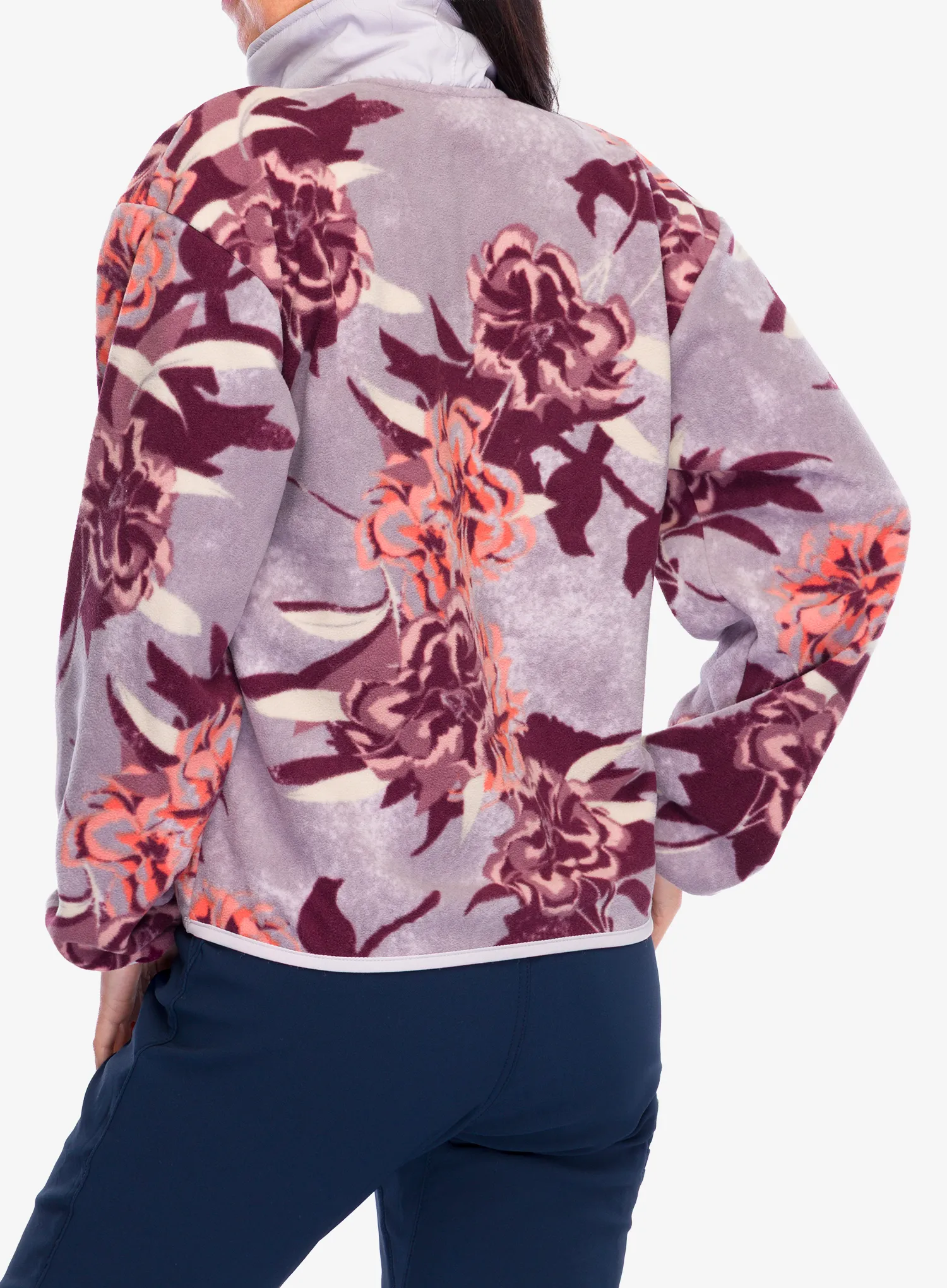 Flísová mikina dámska Columbia Sequoia Grove Printed Half Zip - shale purple blossoming