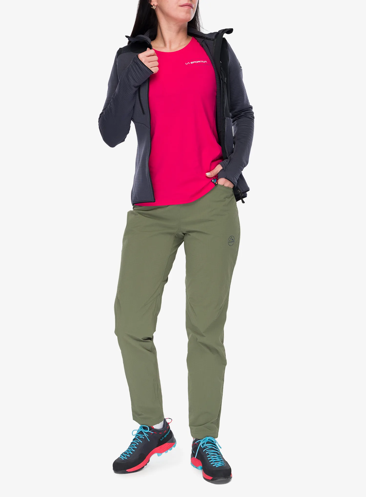 Flísová mikina dámska La Sportiva Lucendro Thermal Hoody - onyx/black
