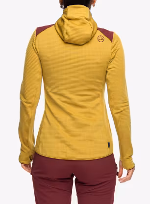Flísová mikina dámska La Sportiva Lucendro Thermal Hoody - savana/redwood