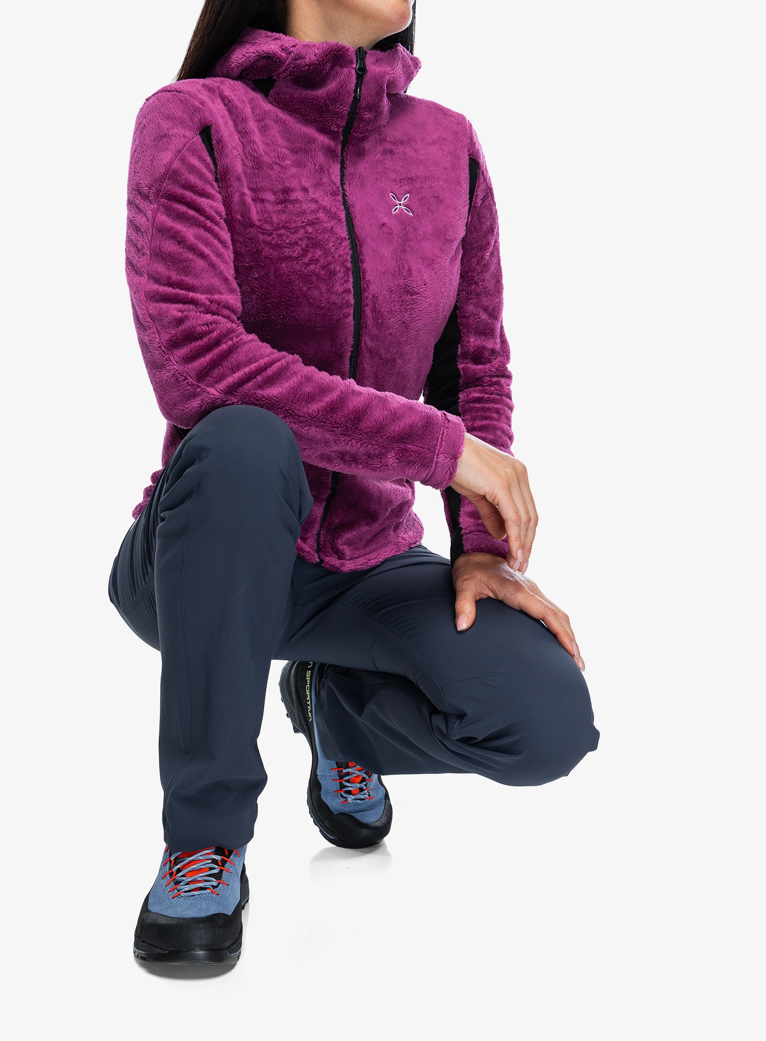 Flísová mikina dámska Montura Polar Style Hooded JKT - baton rouge