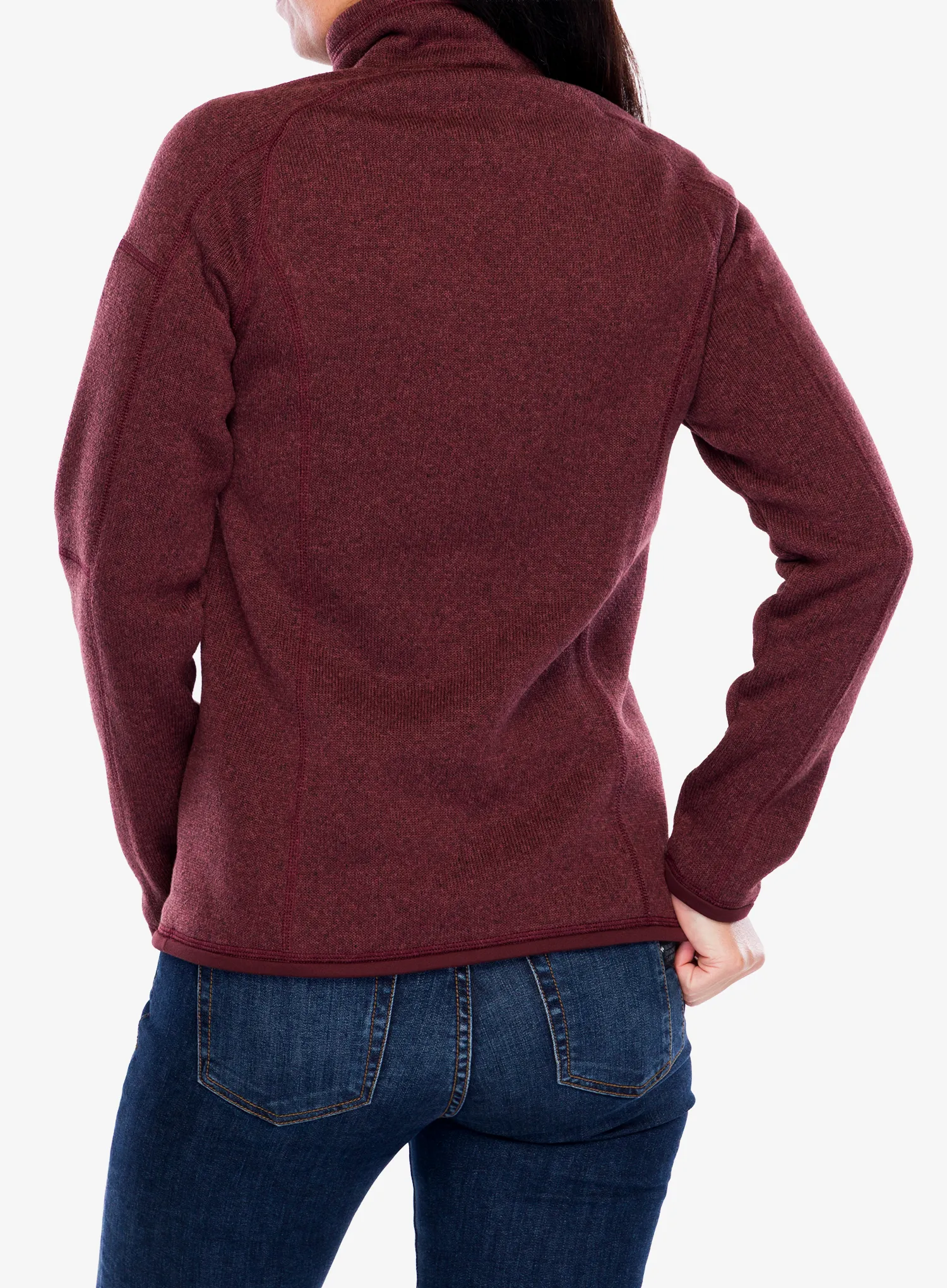Flísová mikina dámska Patagonia Better Sweater 1/4 Zip - dark ruby