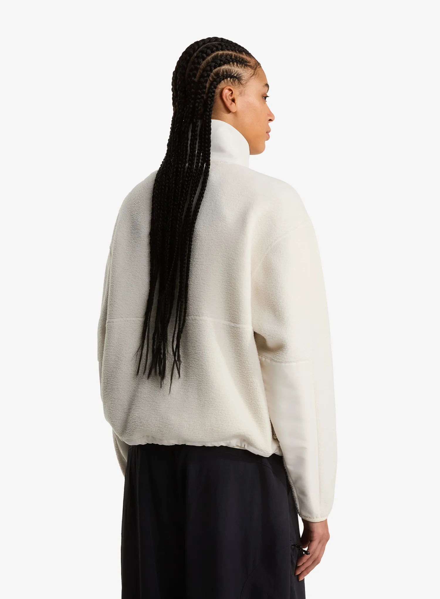 Flísová mikina dámska The North Face Yumiori Off Peak Full Zip Jacket - white dune