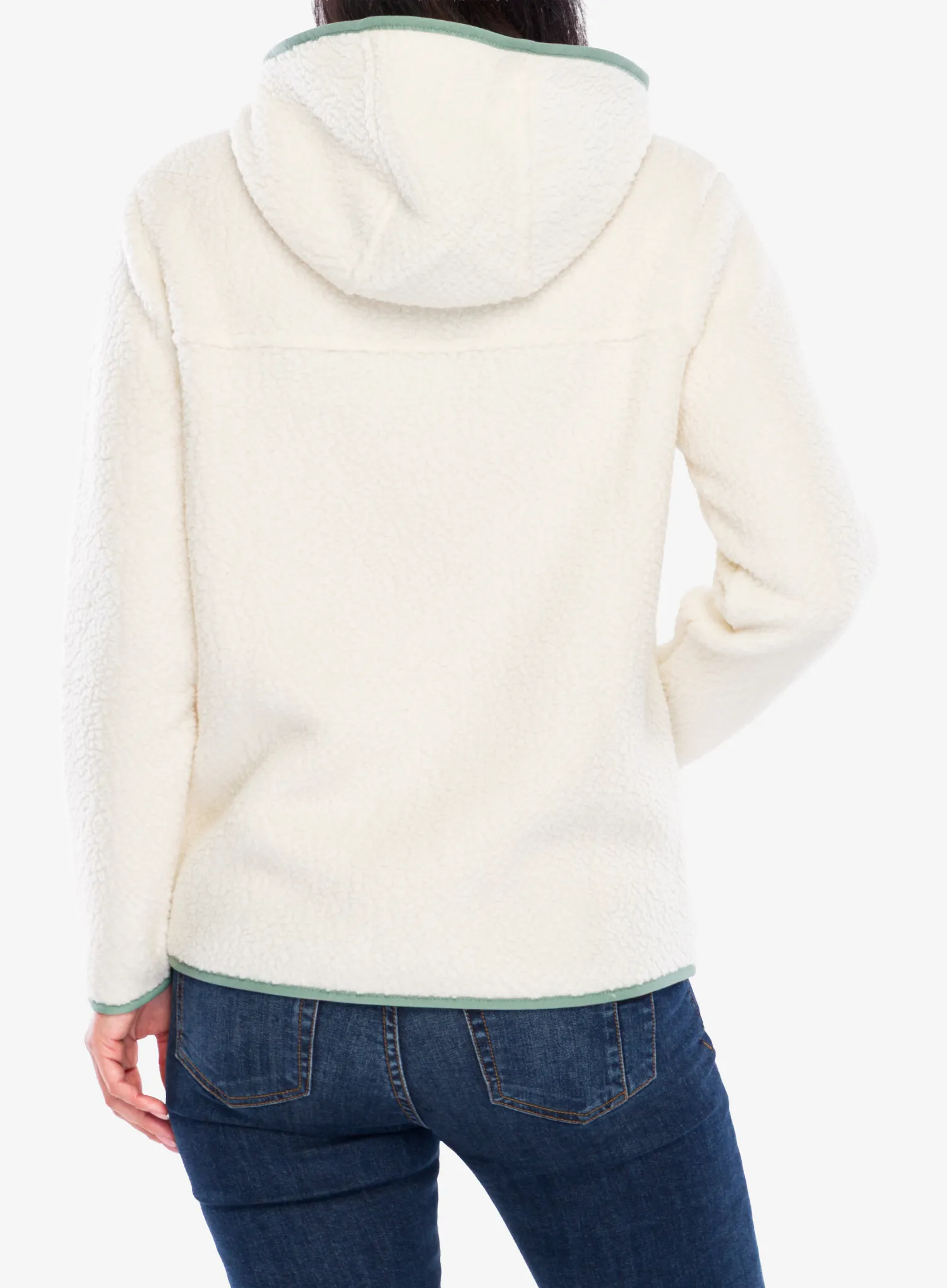 Dámska flísová mikina Patagonia Retro Pile Hoody - natural/ellwood green