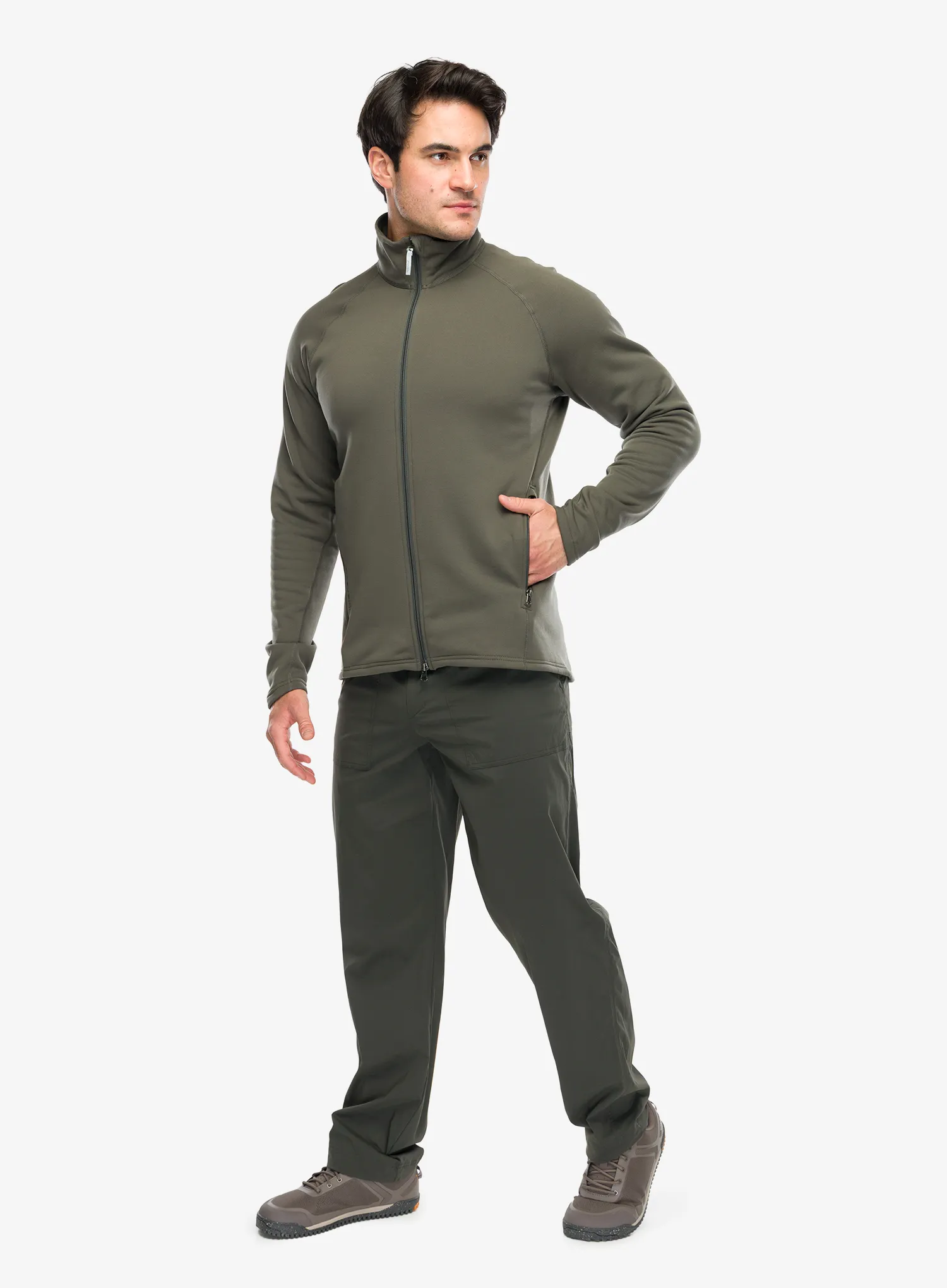 Flísová mikina Houdini Power Up Jacket - baremark green/baremark green