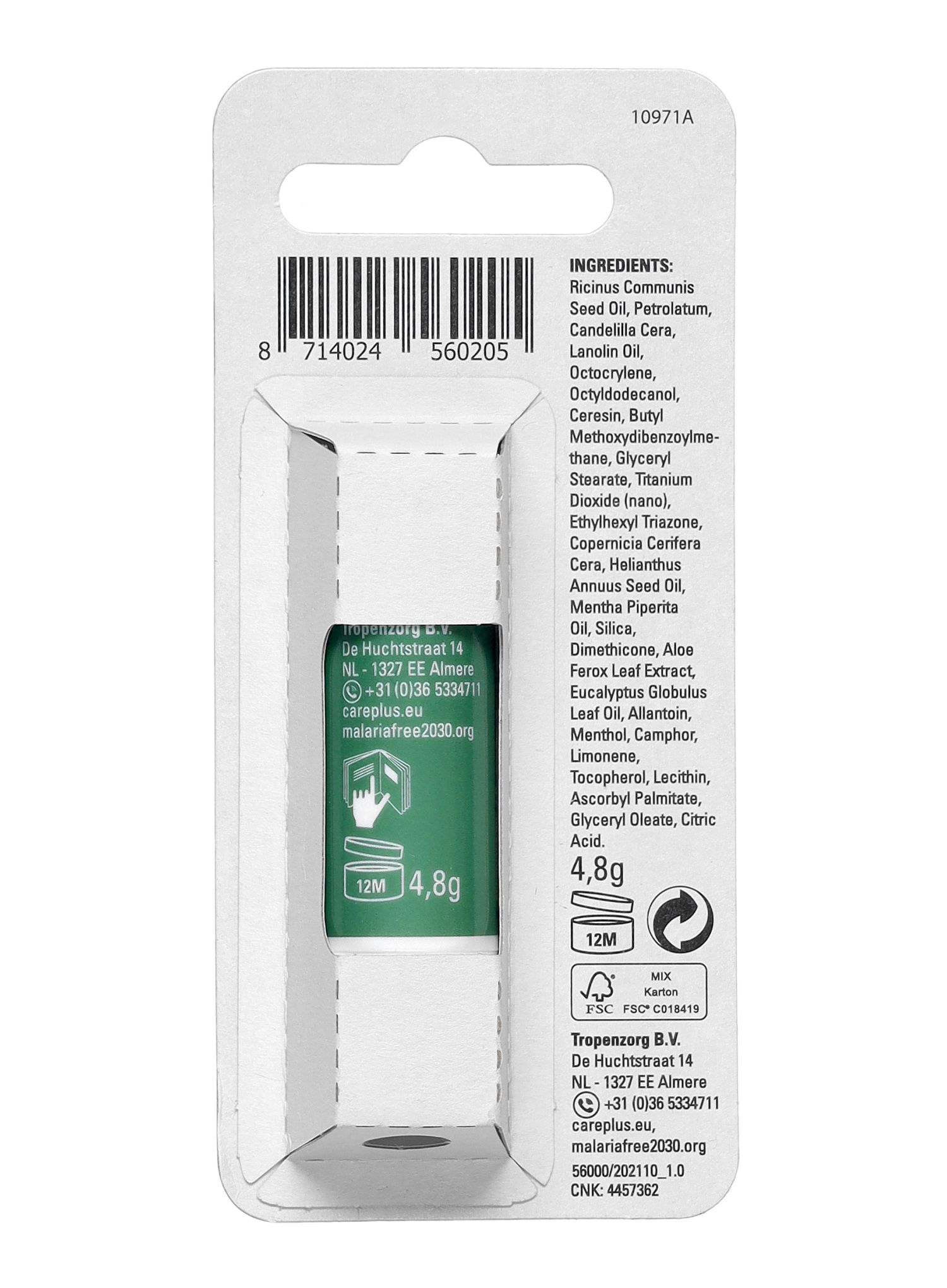 Balzam na pery Care Plus Sun Protection Lipstick SPF 30 4,8g