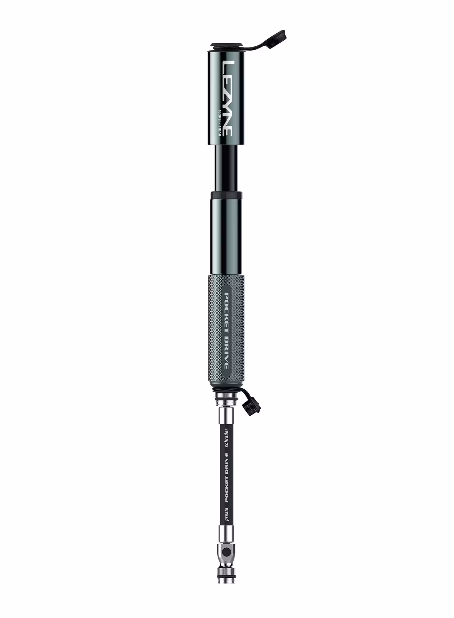 Pumpa na bicykel Lezyne Pocket Drive Lite - grey gloss