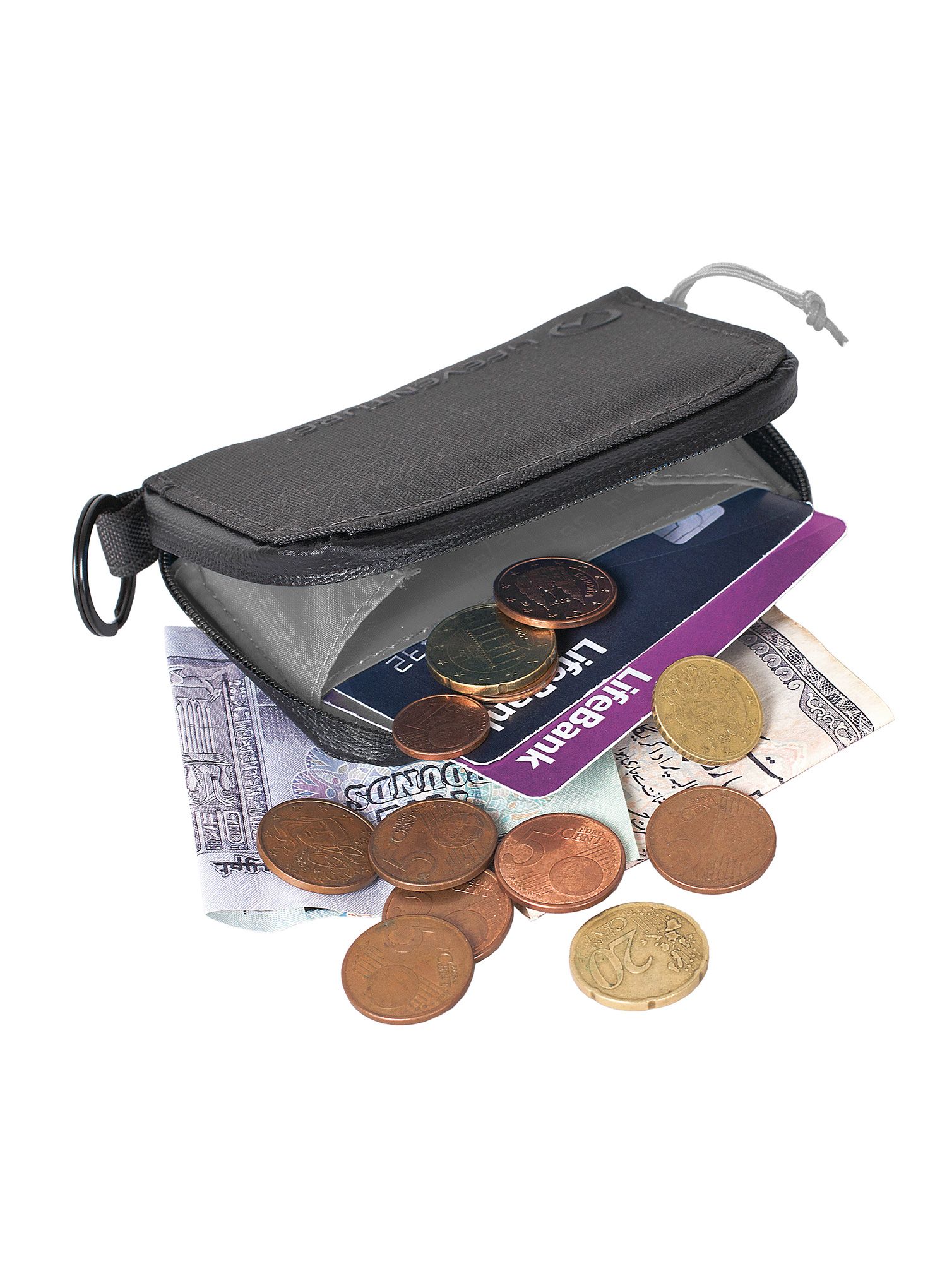 Peňaženka Lifeventure Recycled RFiD Coin Wallet - grey