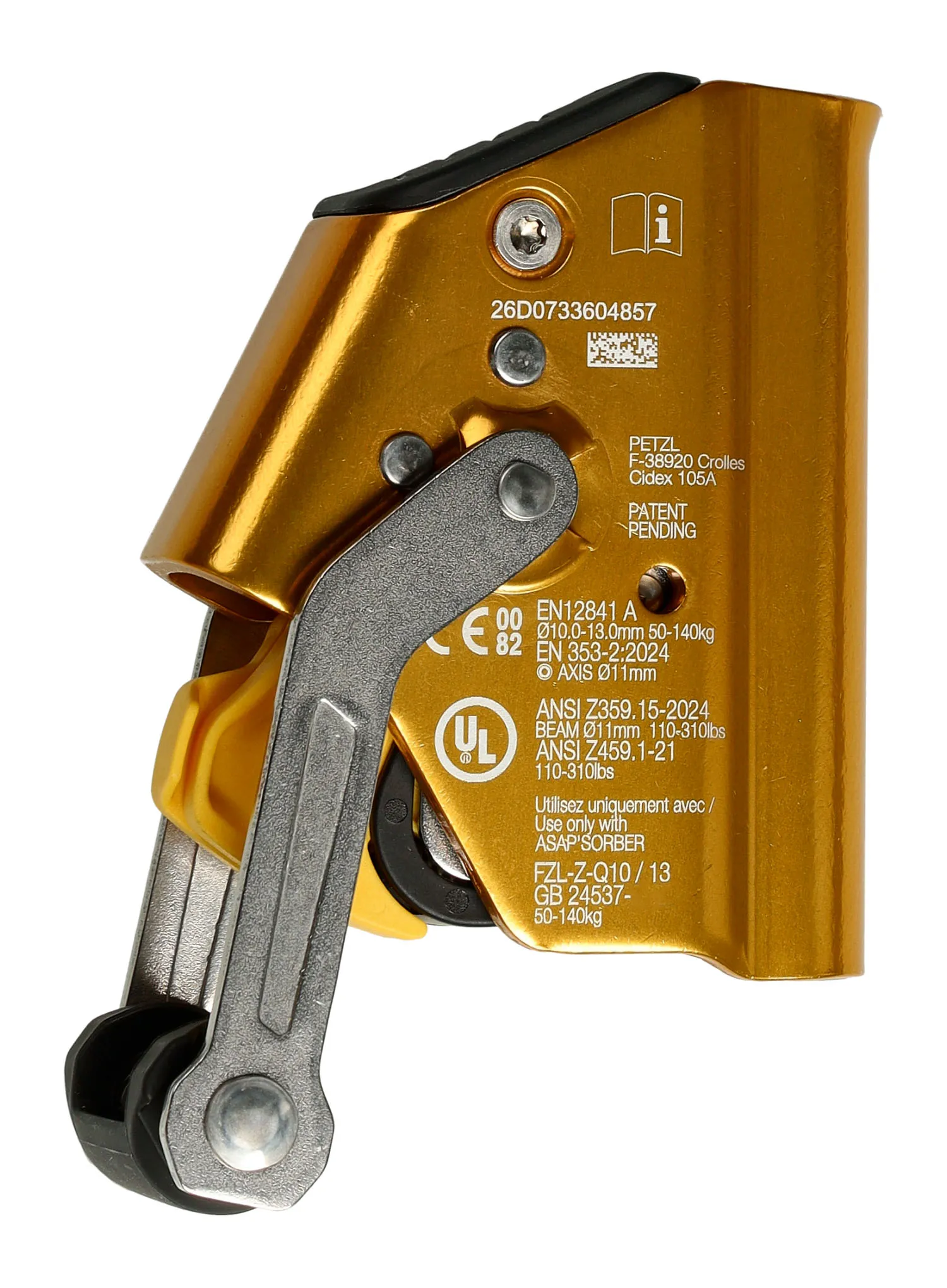 Samoistiace zariadenie Petzl Asap Lock - orange