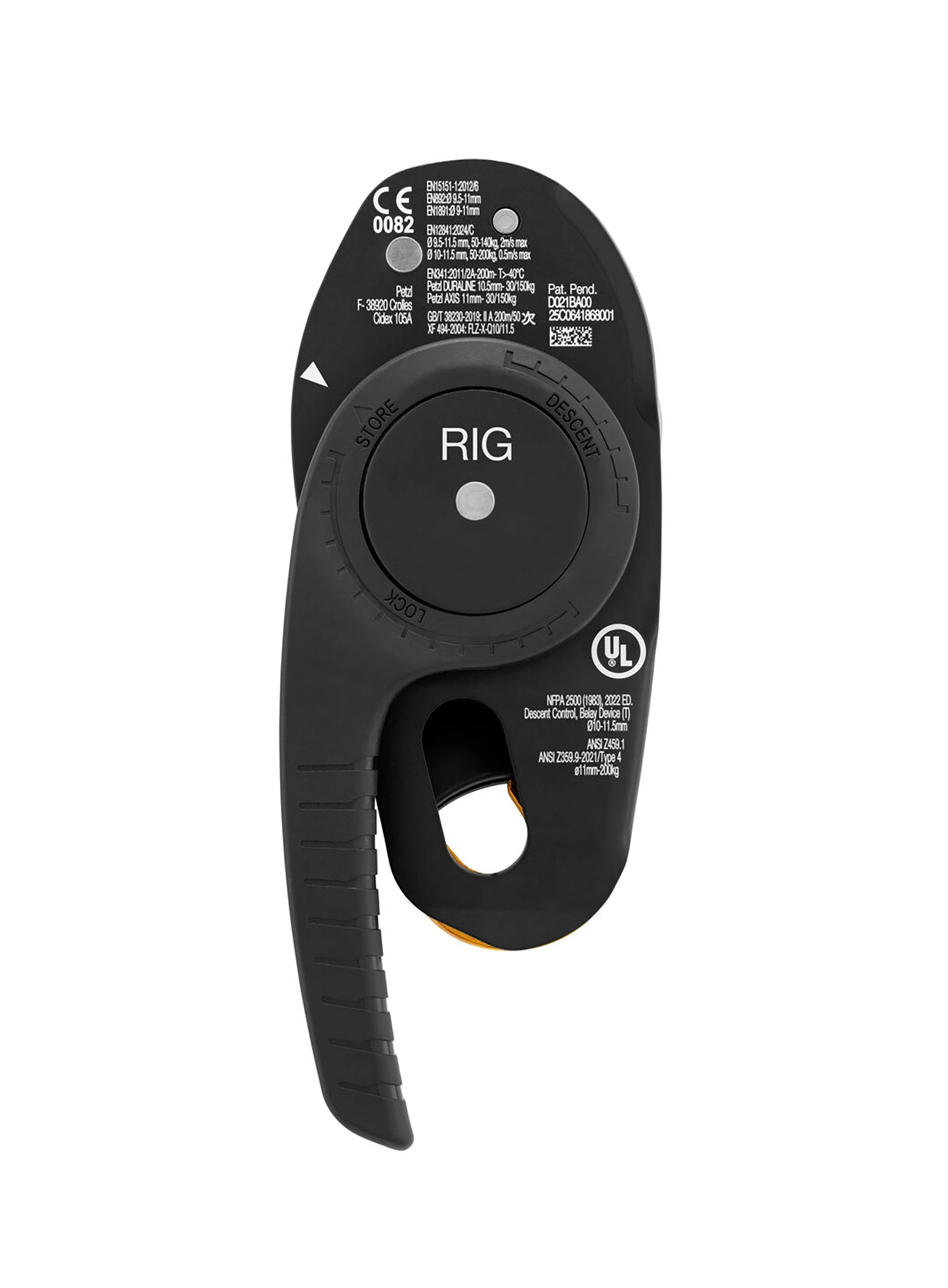 Zlaňovacia brzda Petzl Rig - yellow/yellow