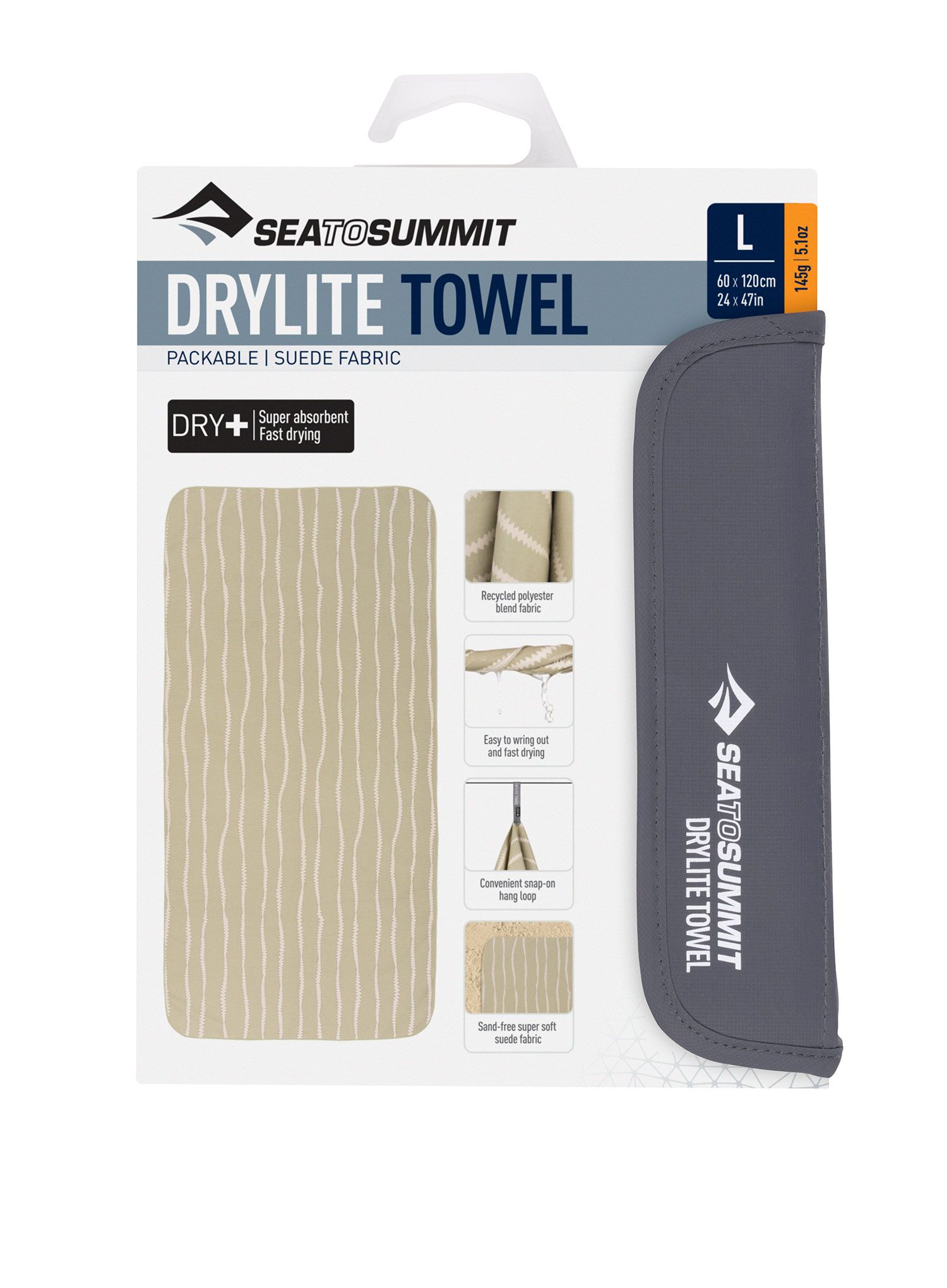 Rýchloschnúci uterák Sea To Summit DryLite Towel L - desert wind