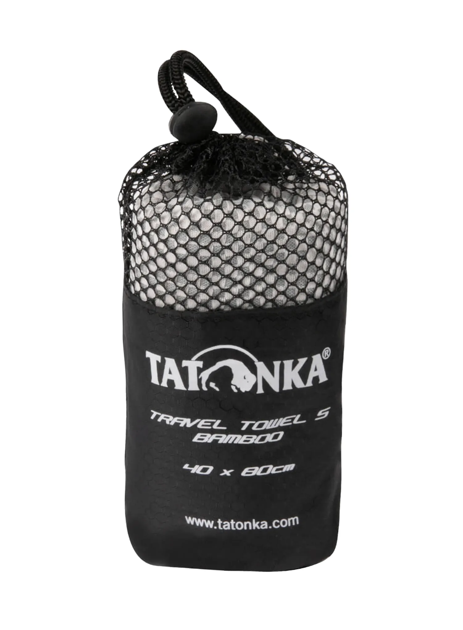 Rýchloschnúci uterák Tatonka Travel Towel Bamboo S - grey