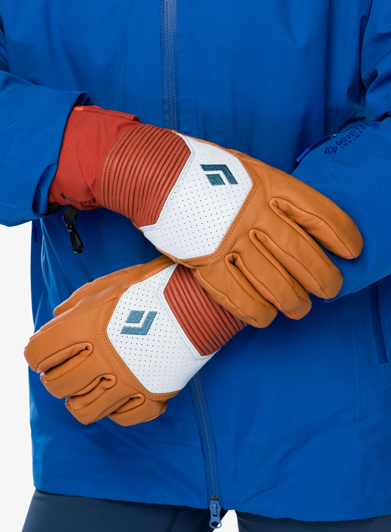 Dámske lyžiarske rukavice Black Diamond Impulse Gloves - henna/belay blue