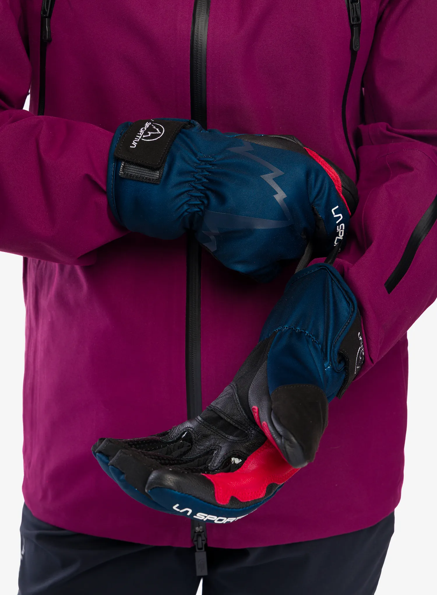 Lyžiarske rukavice La Sportiva Ski Touring Gloves - storm blue/red