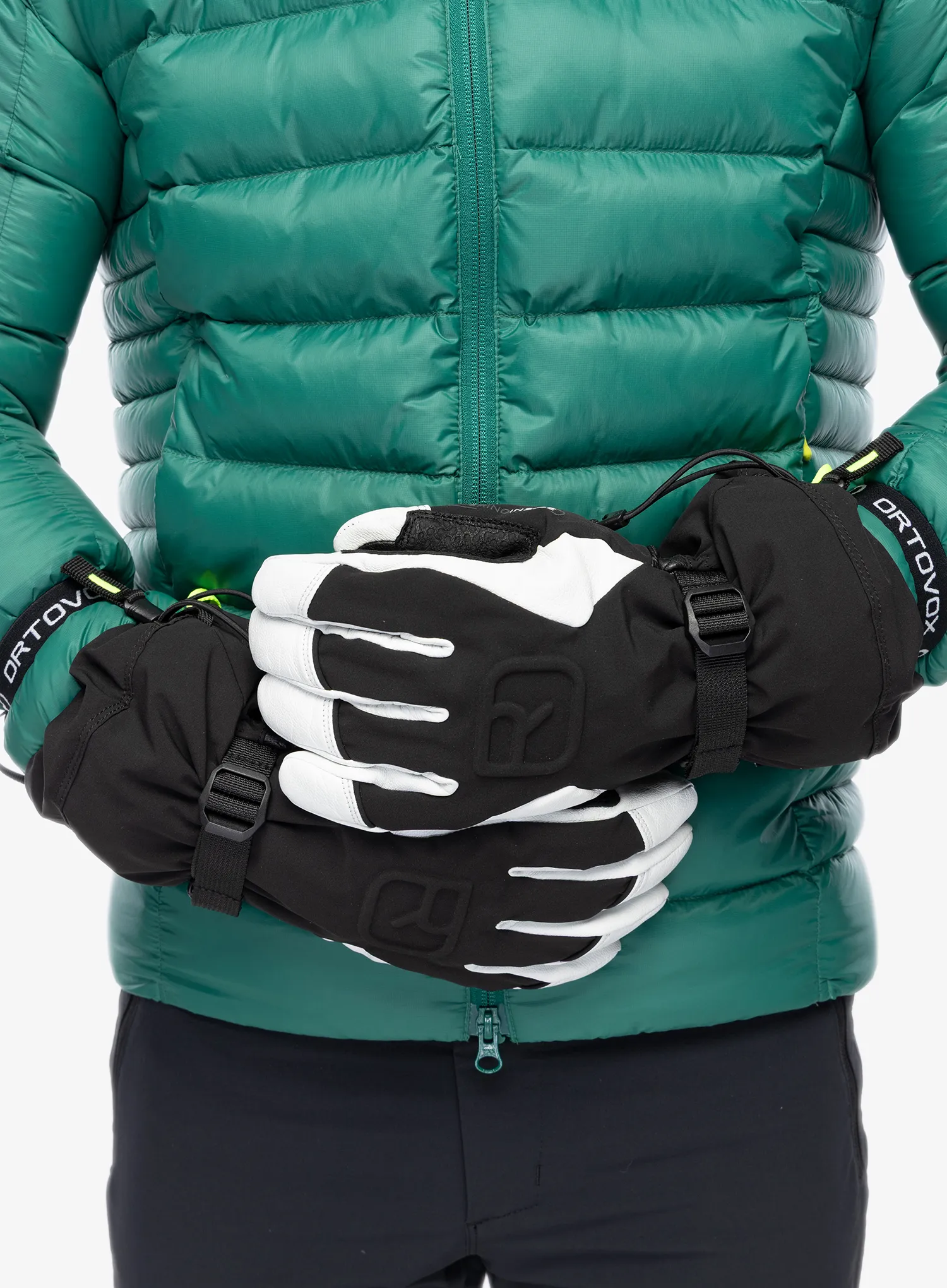 Lyžiarske rukavice pánske Ortovox Merino Freeride Glove - black raven